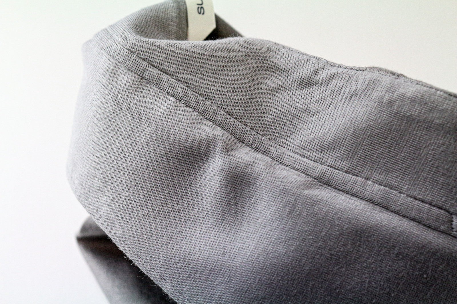 SUITSUPPLY Men's Polo T-Shirt ~S/M Grey Cotton Slim Fit Long Sleeve Top