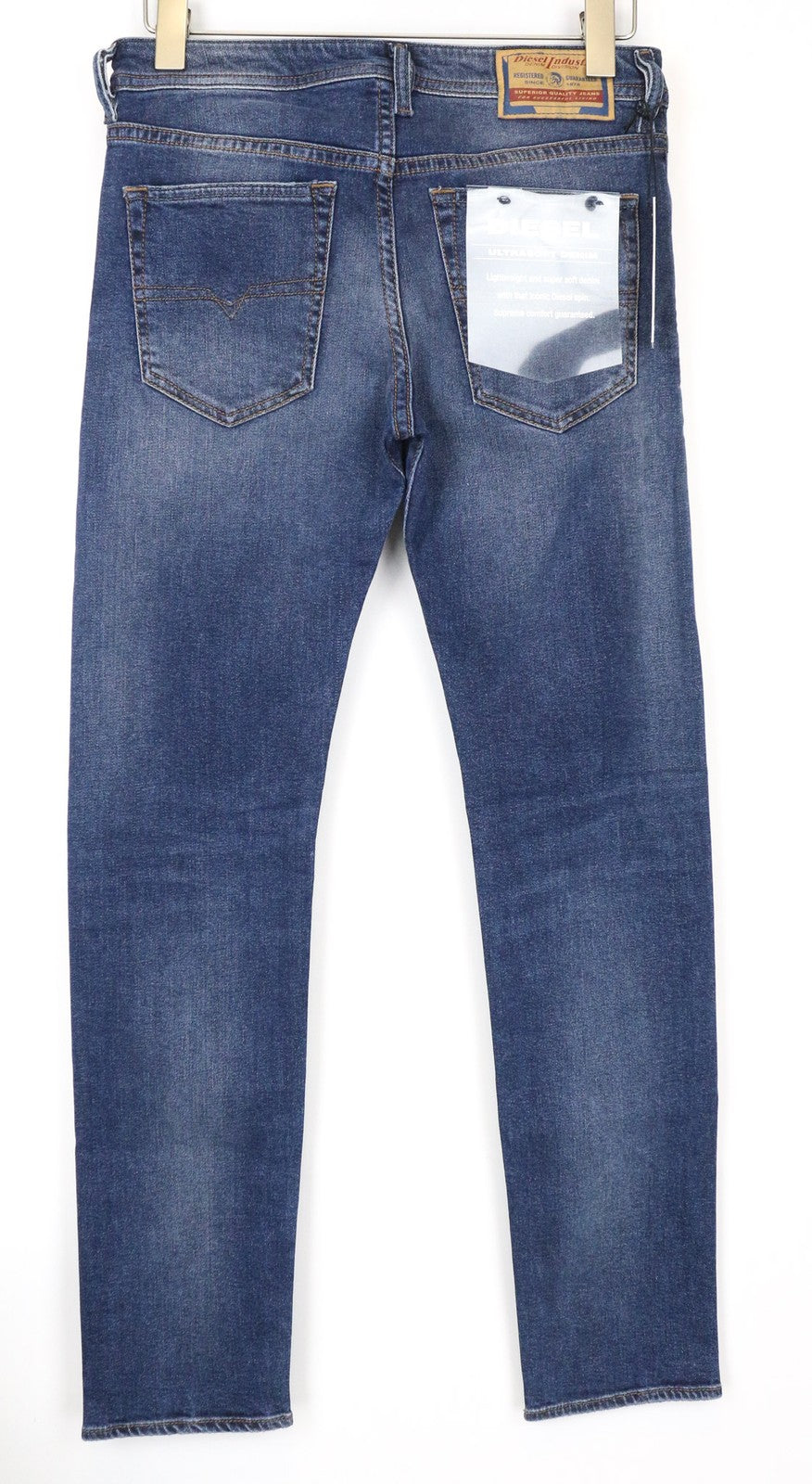 DIESEL Buster 084NS Men's Jeans W28/L32 Slim Taper Faded Blue Cotton Denim