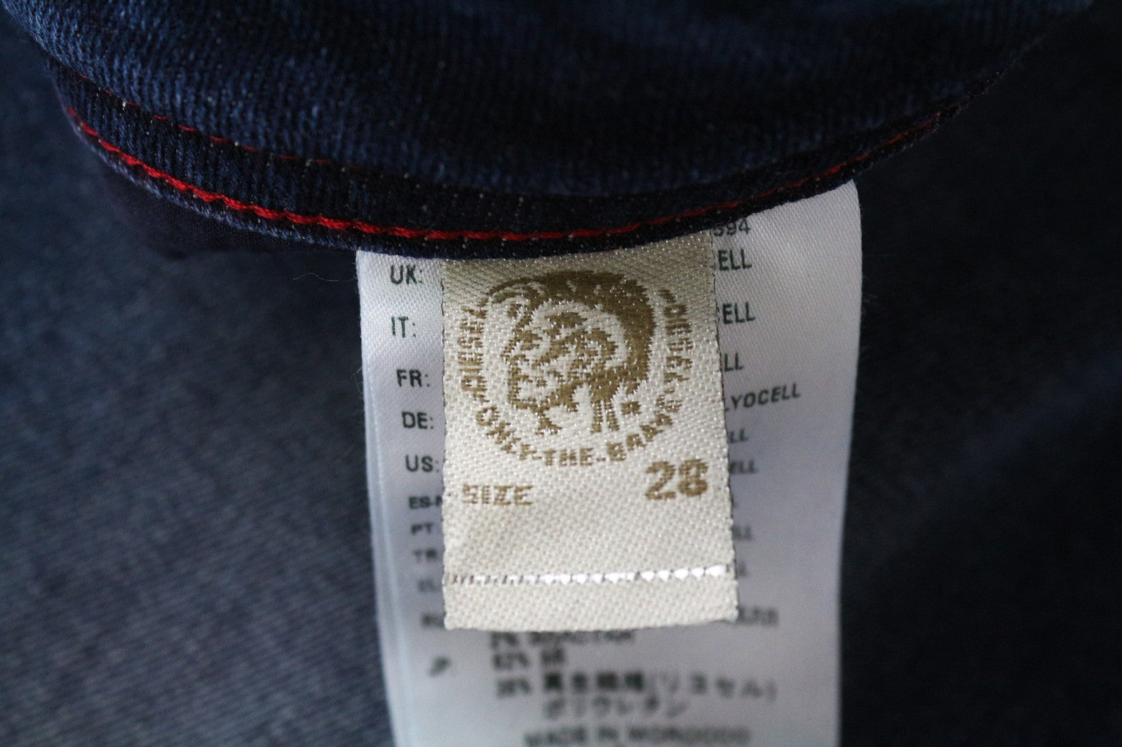 DIESEL Buster 084NS Men's Jeans W28/L32 Slim Taper Faded Blue Cotton Denim