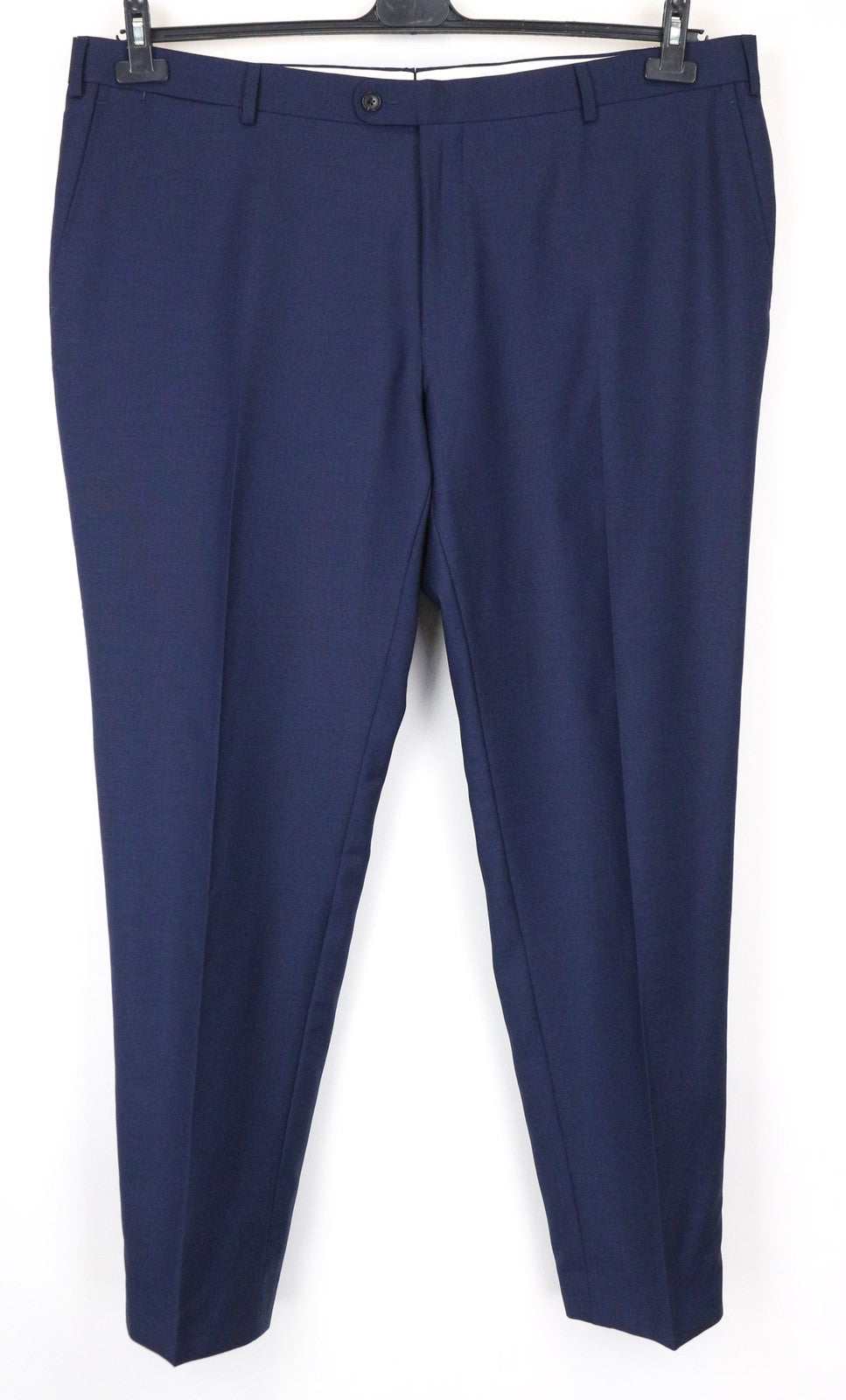 SUITSUPPLY Brescia Men's Pants UK50S Blue Wool Pleated Tailored Classic Lined