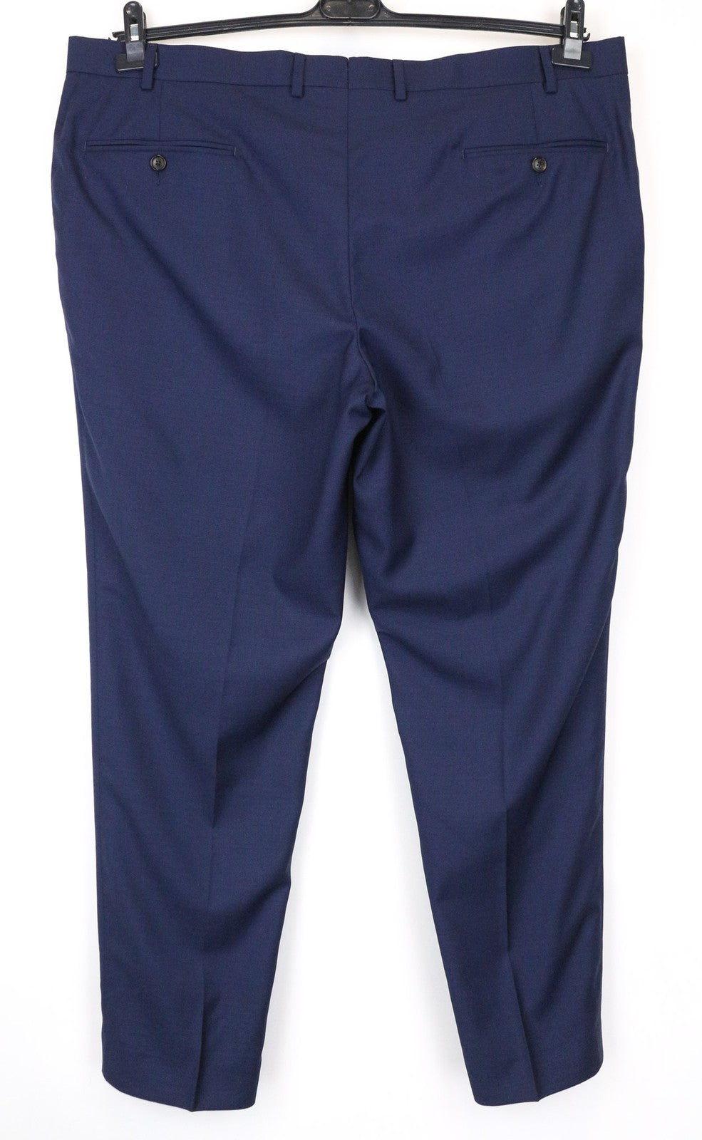 SUITSUPPLY Brescia Men's Pants UK50S Blue Wool Pleated Tailored Classic Lined