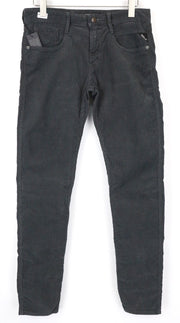 REPLAY Anbass Men's Trousers W30/L34 Slim Grey Corduroy Casual Cotton Stretch