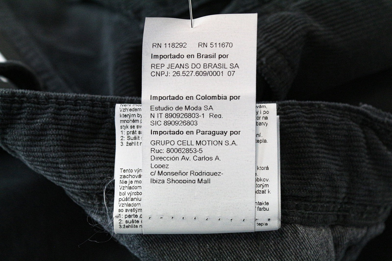 REPLAY Anbass Men's Trousers W30/L34 Slim Grey Corduroy Casual Cotton Stretch