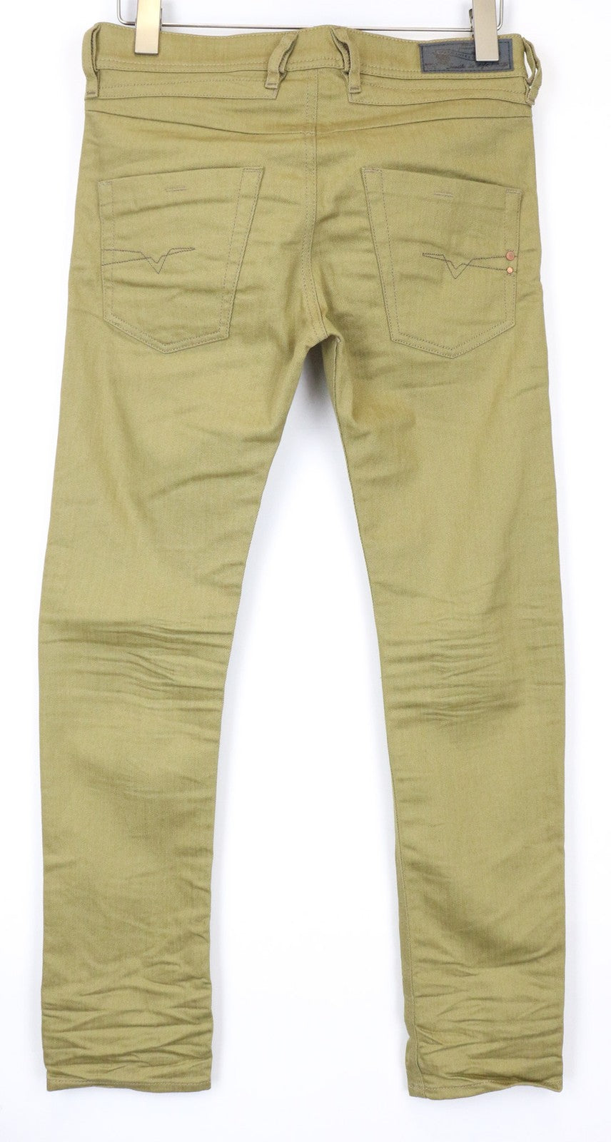 DIESEL Belther 0847E Men's Jeans W27 Slim Taper Fit Brown Cotton Stretch