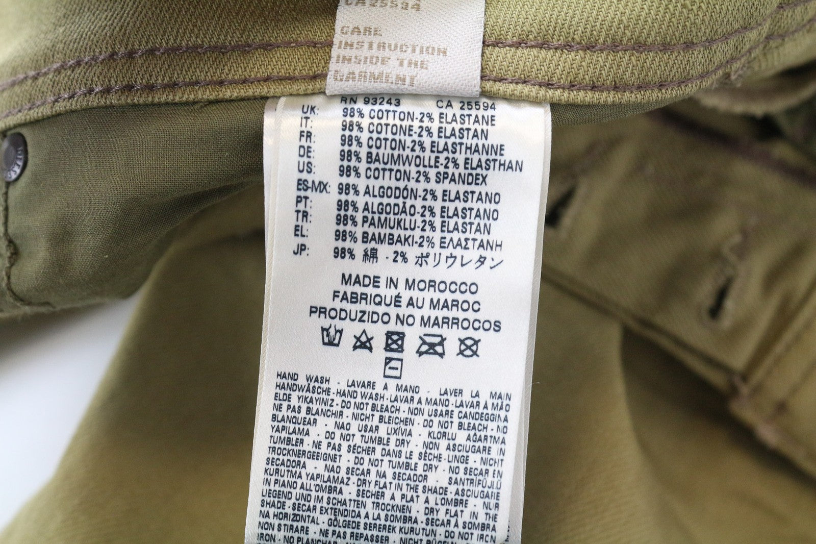 DIESEL Belther 0847E Men's Jeans W27 Slim Taper Fit Brown Cotton Stretch