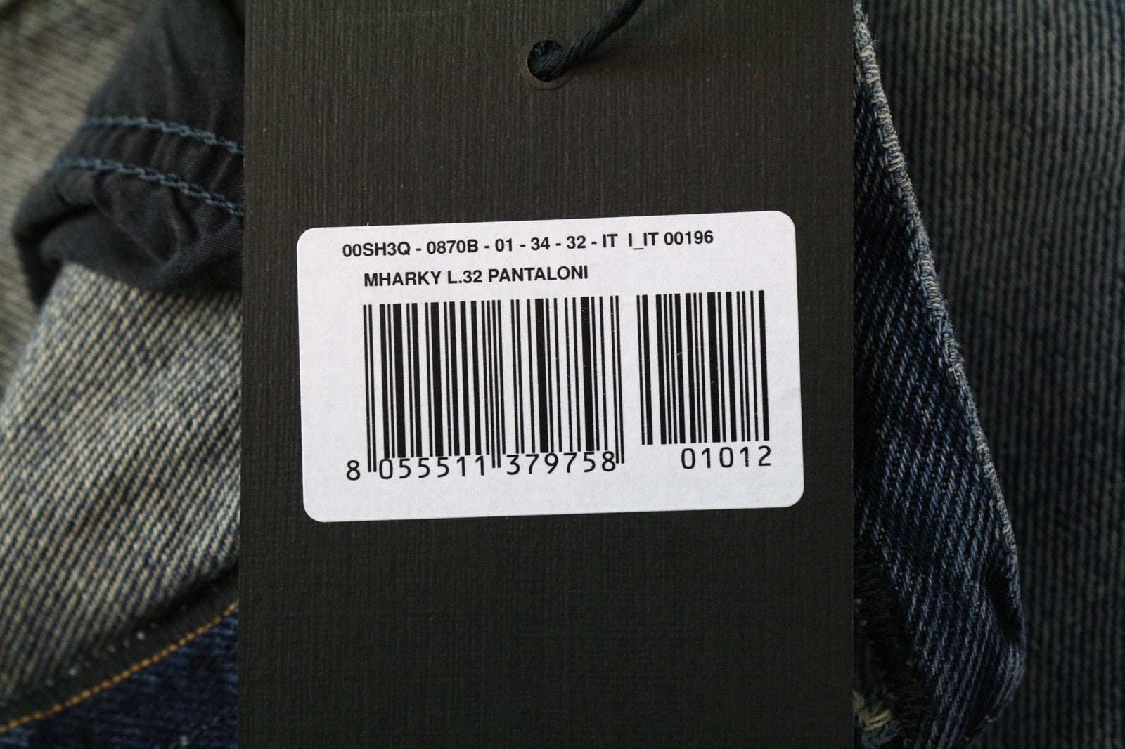 DIESEL Mharky 0870B Men's Jeans W34/L32 Slim Skinny Washed Blue Jean