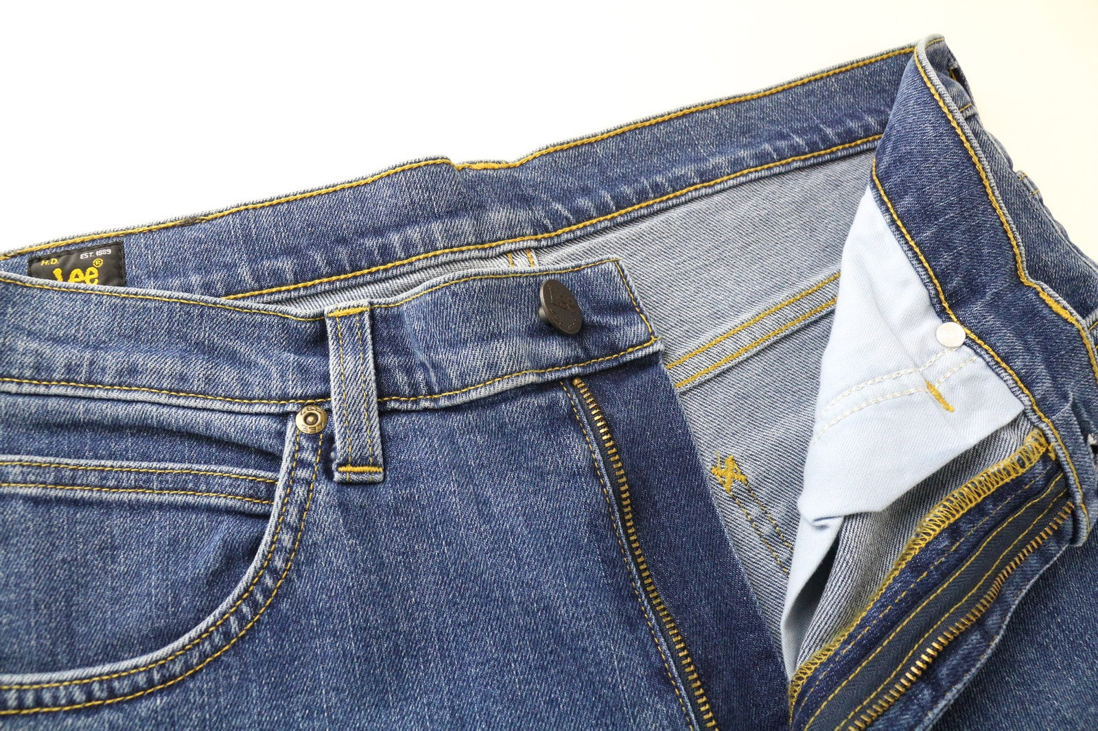 LEE Men's Jeans ~W30/L34 Classic Straight Regular Fit Blue 5-Pocket Denim