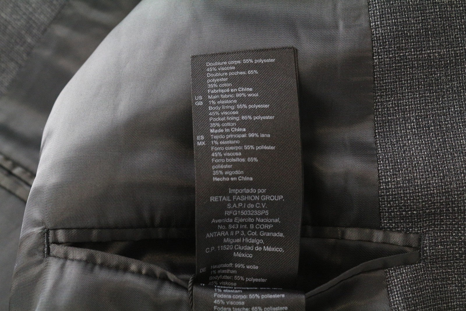 SANDRO Men's Blazer 52 Grey Wool Stretch Lined Classic Single-Breasted RRP€395