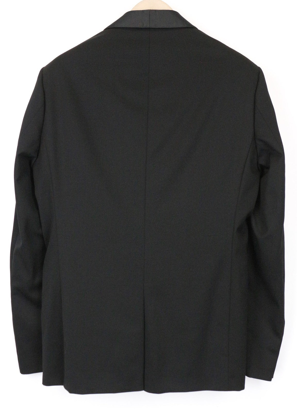 SANDRO Men's Blazer 50 Black Wool Blend Tuxedo Shawl Lapel Single-Breasted