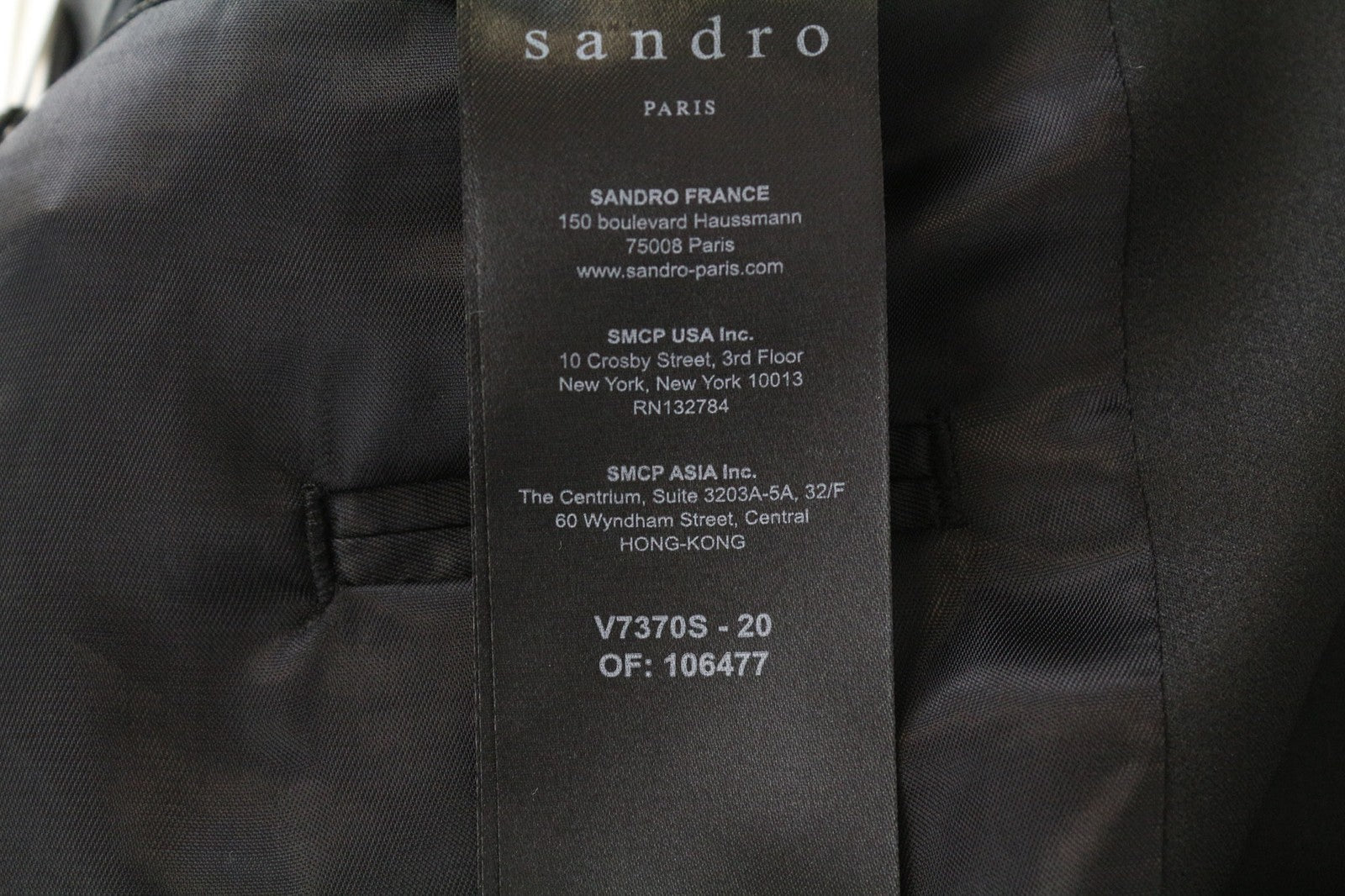 SANDRO Men's Blazer 50 Black Wool Blend Tuxedo Shawl Lapel Single-Breasted
