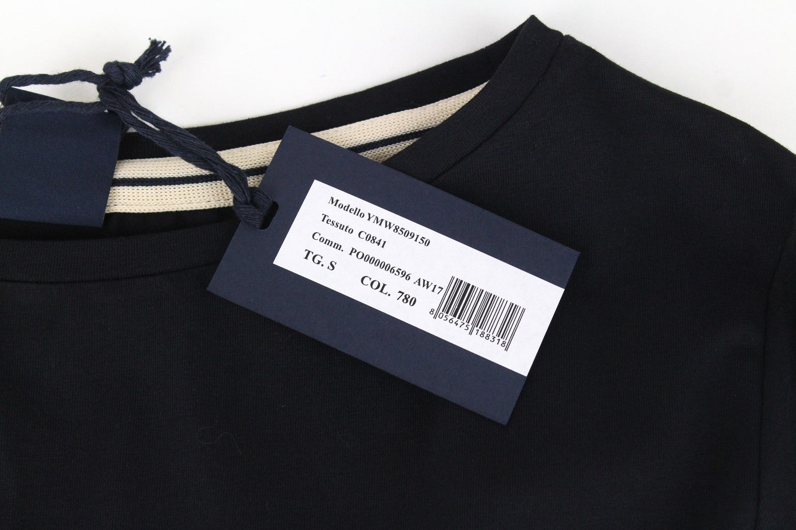 MARINA YACHTING WOMEN  S Pullover Black Cotton Jersey Rhinestone Logo T-Shirt