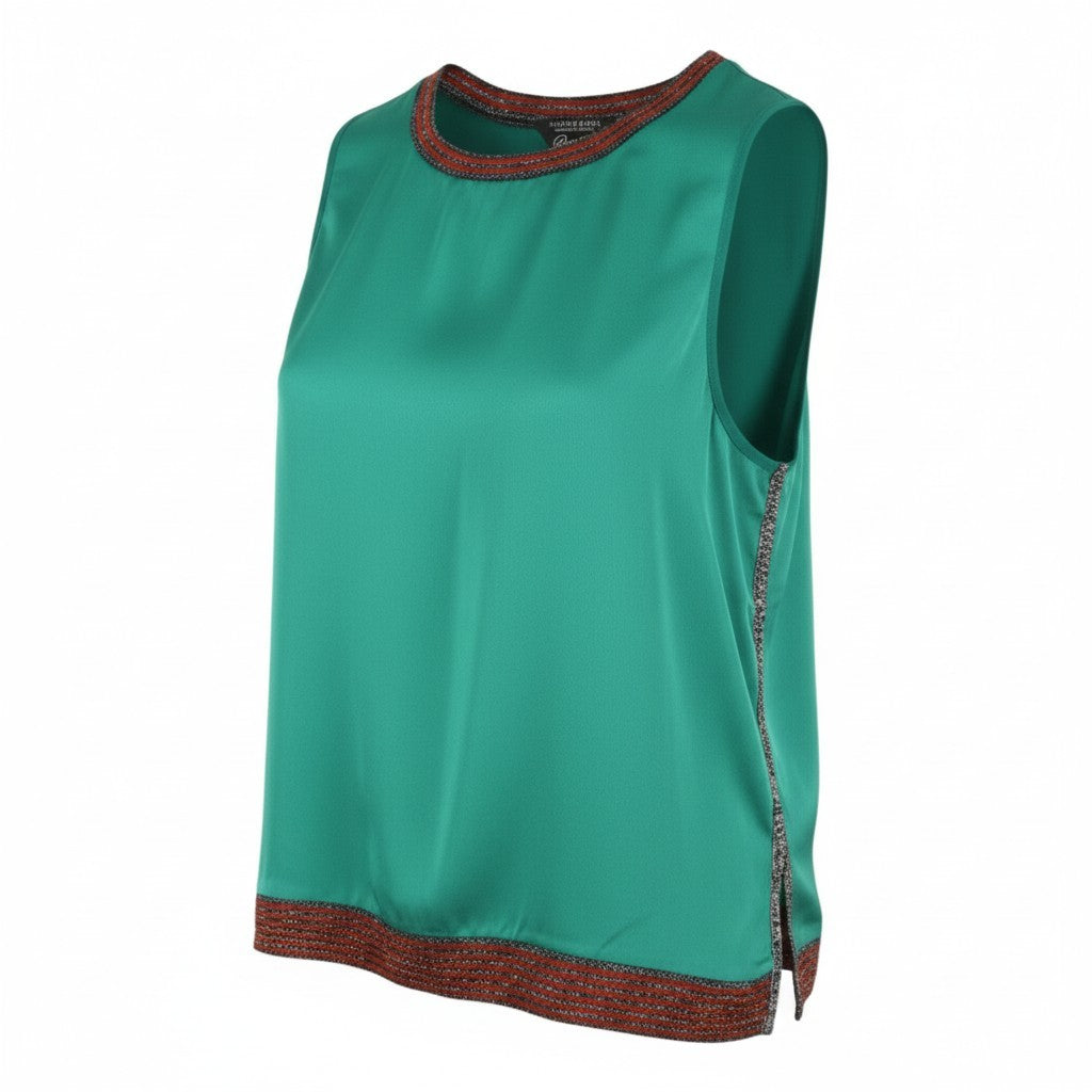 Grüne Polyesterbluse
