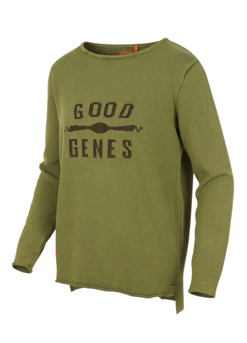 Grüner Baumwollpullover