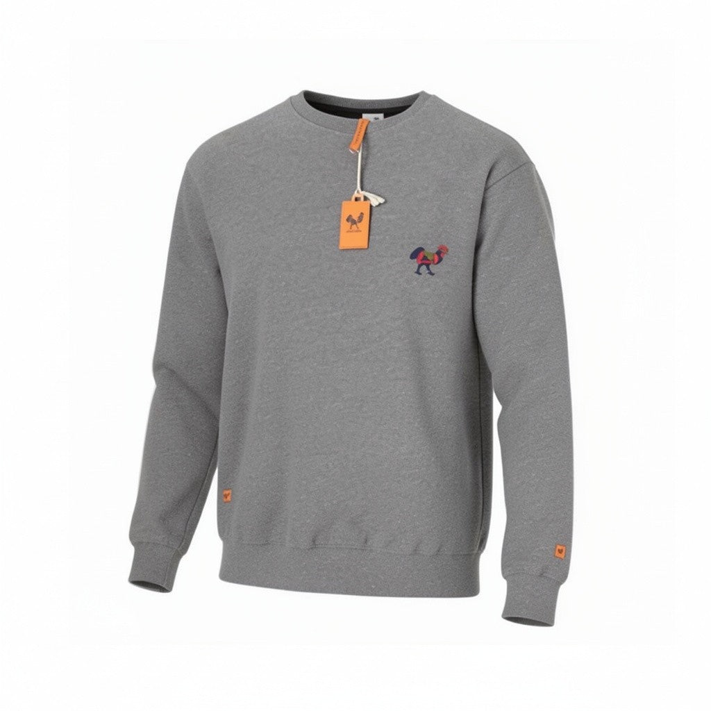 Graues Sweatshirt aus Baumwolle