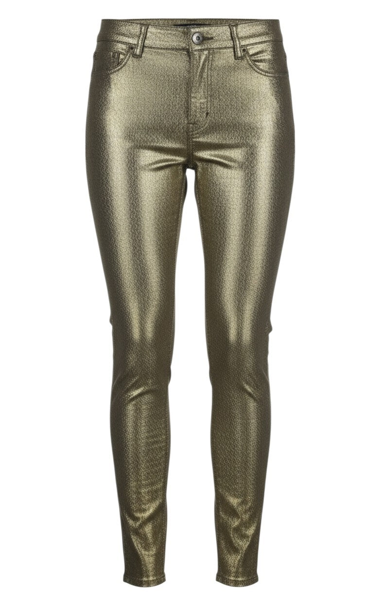 Gold Polyester Trousers