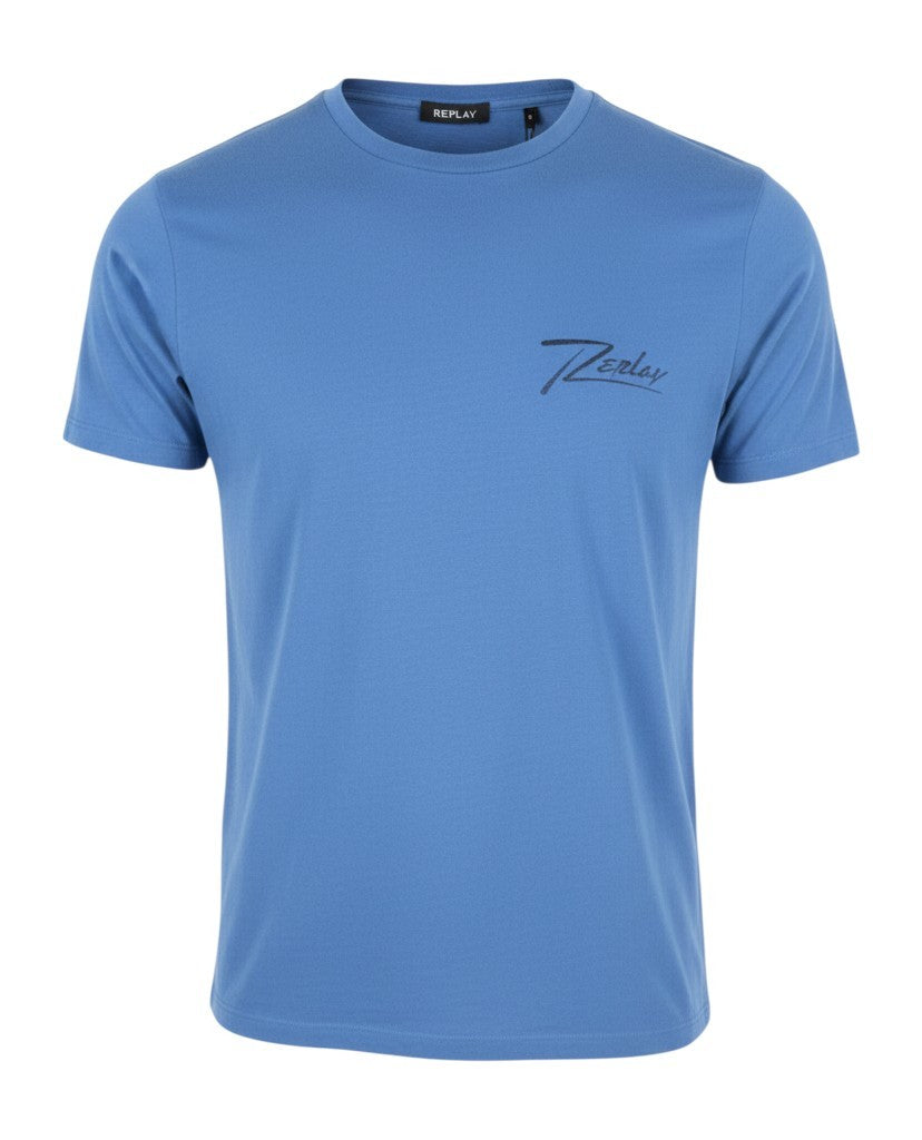 Blaues T-Shirt aus Baumwolle