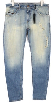 DIESEL Thommer 081AU Men's Jeans W34/L34 Slim Skinny Blue Cotton Stretch Wash