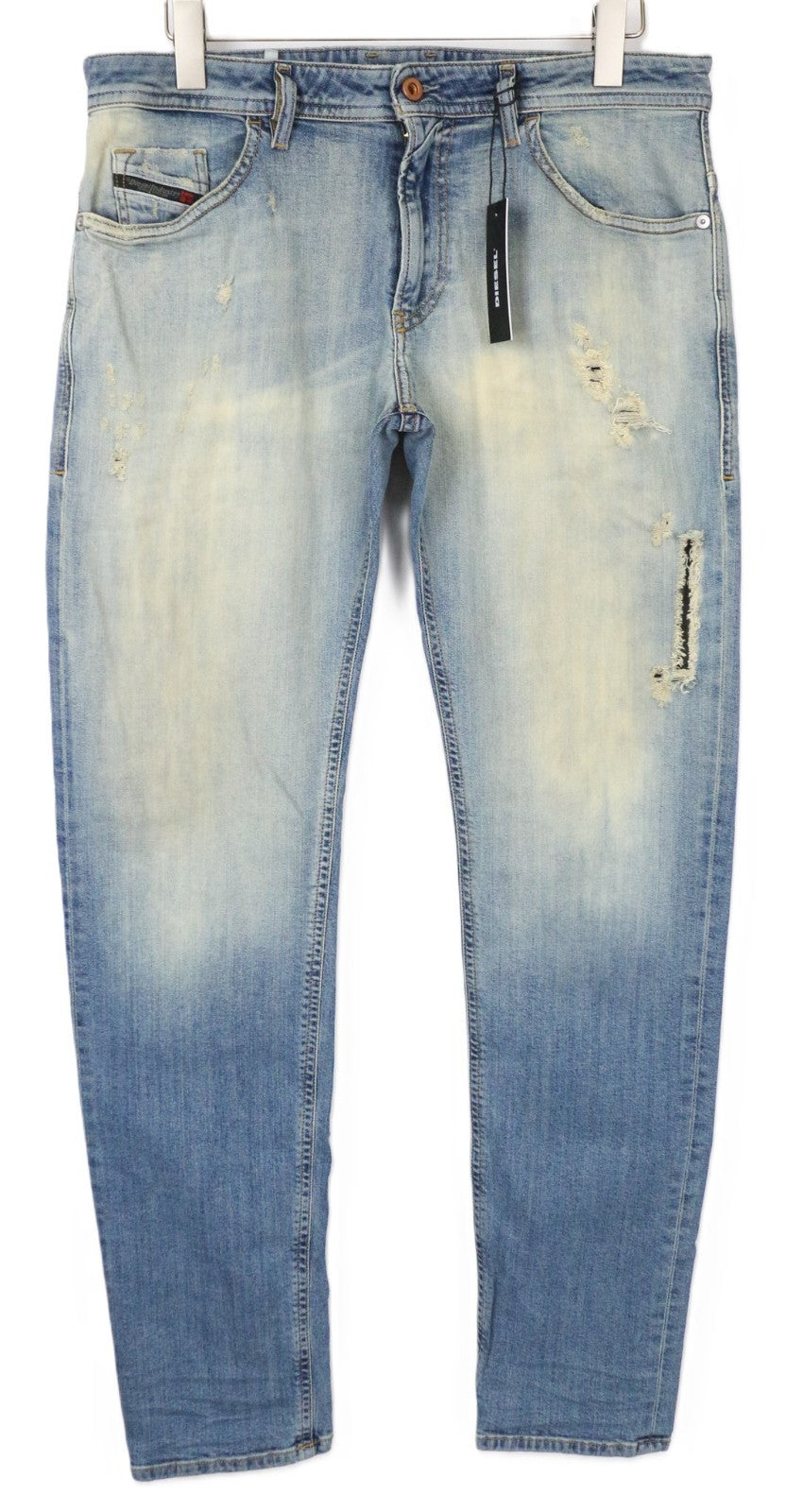 DIESEL Thommer 081AU Men's Jeans W34/L34 Slim Skinny Blue Cotton Stretch Wash