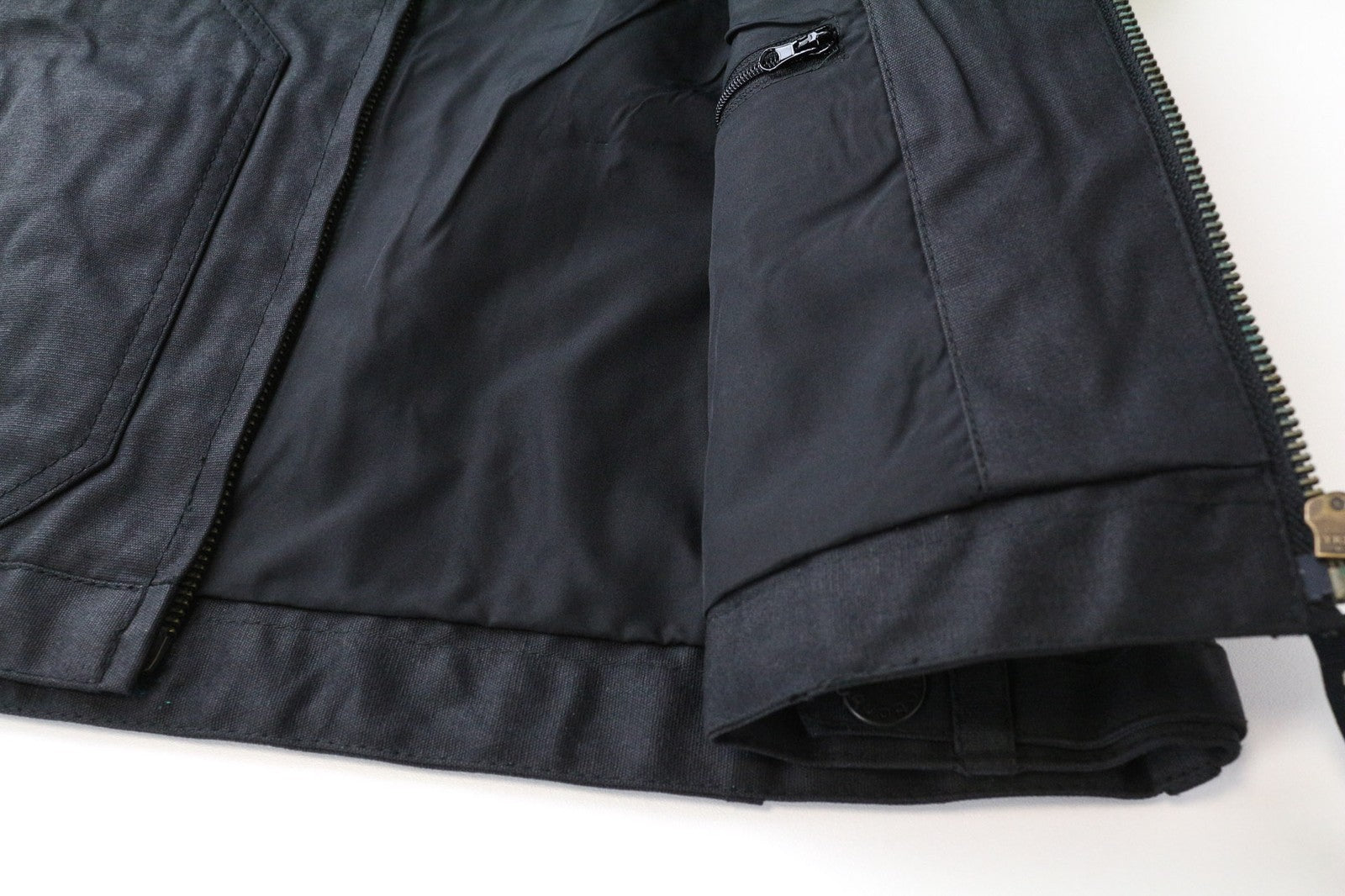 TUCANO URBANO Queen Women Jacket IT40 Black Waxed Cotton Moto Zipped Coat