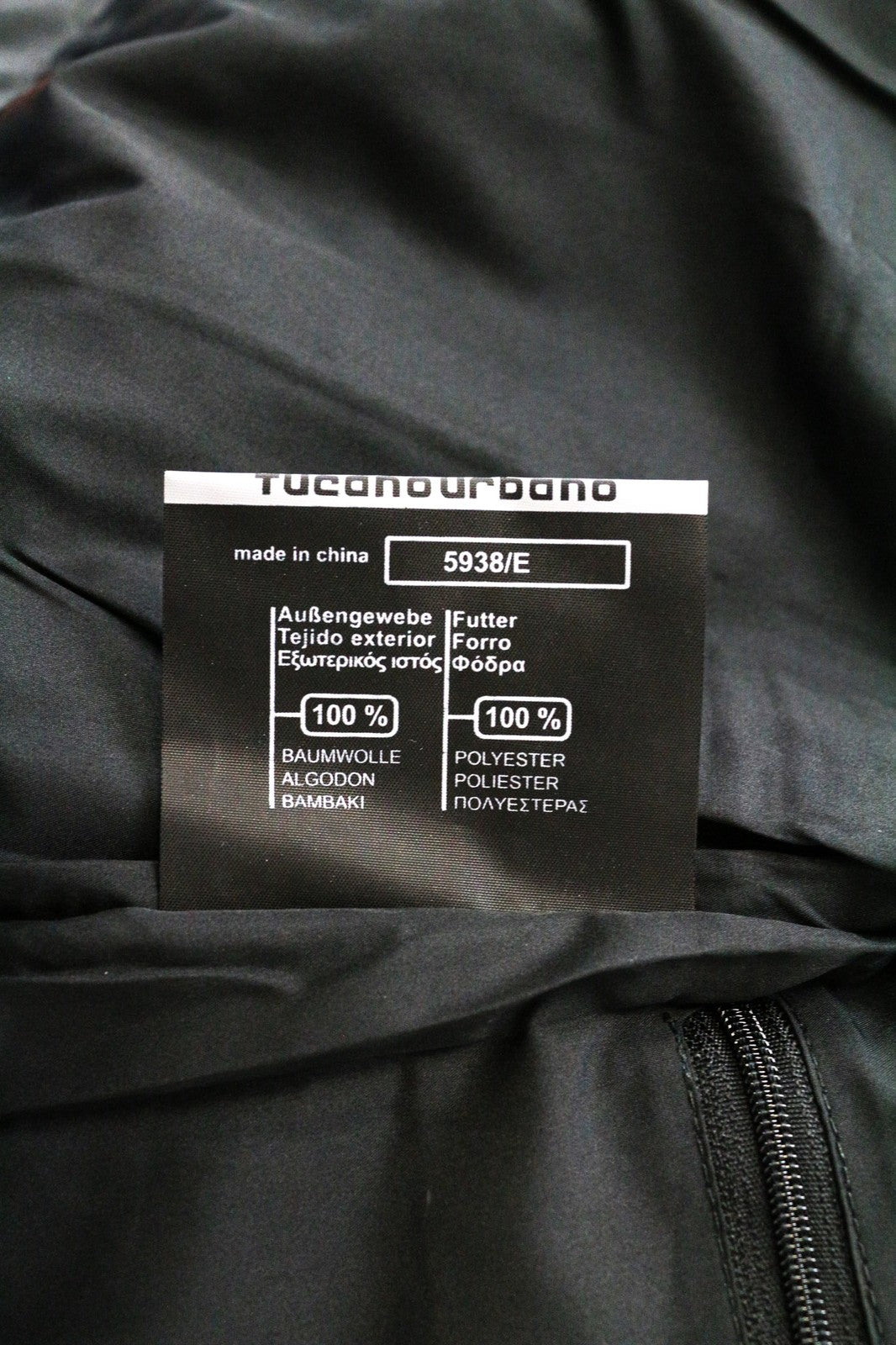 TUCANO URBANO Queen Women Jacket IT40 Black Waxed Cotton Moto Zipped Coat