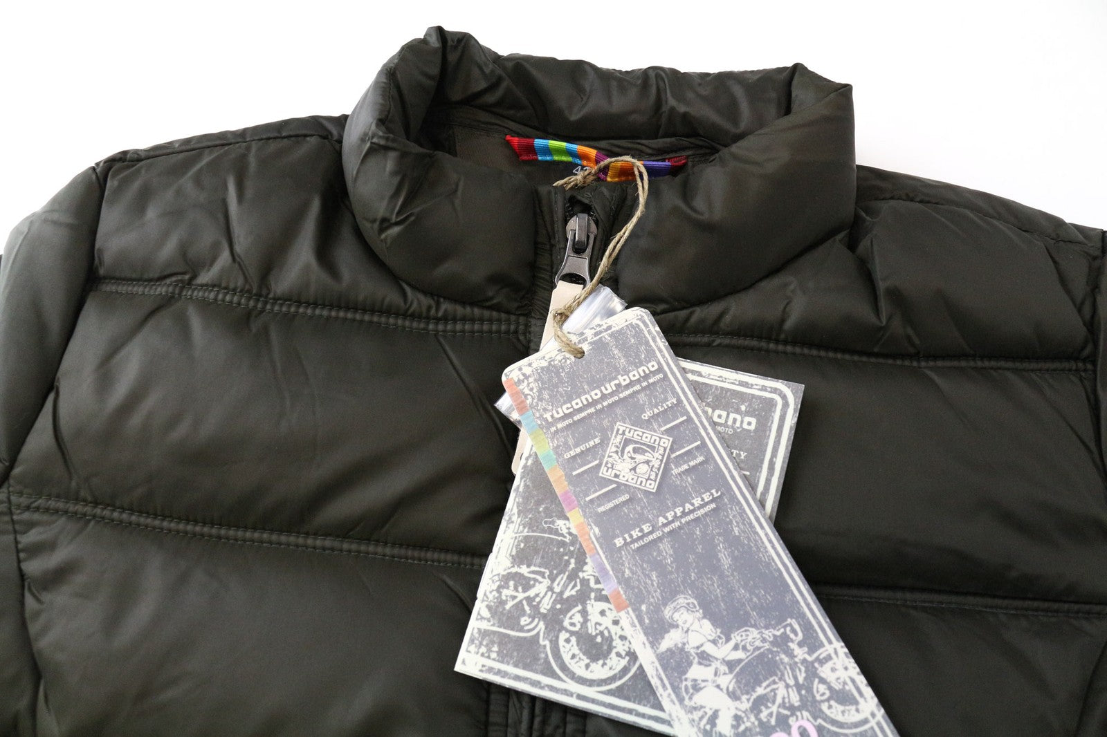 TUCANO URBANO Low Dan Women's Jacket IT42 Dark Green Moto Thermal Zip Quilted