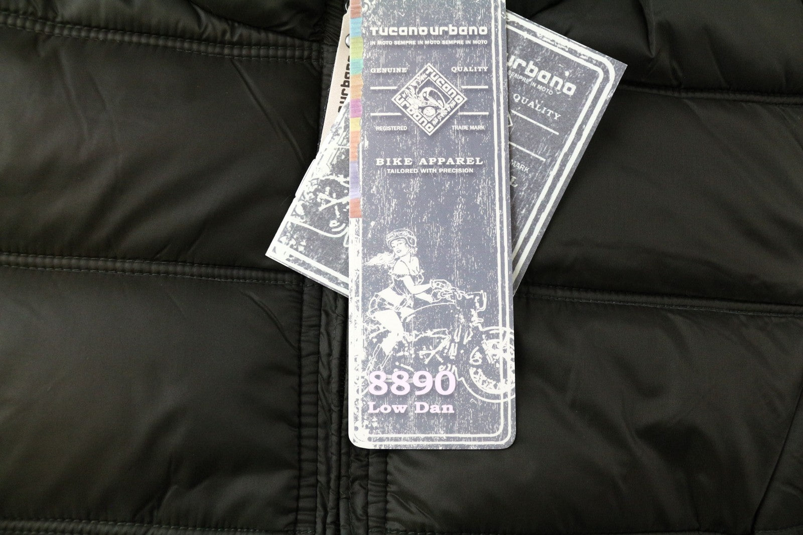 TUCANO URBANO Low Dan Women's Jacket IT42 Dark Green Moto Thermal Zip Quilted