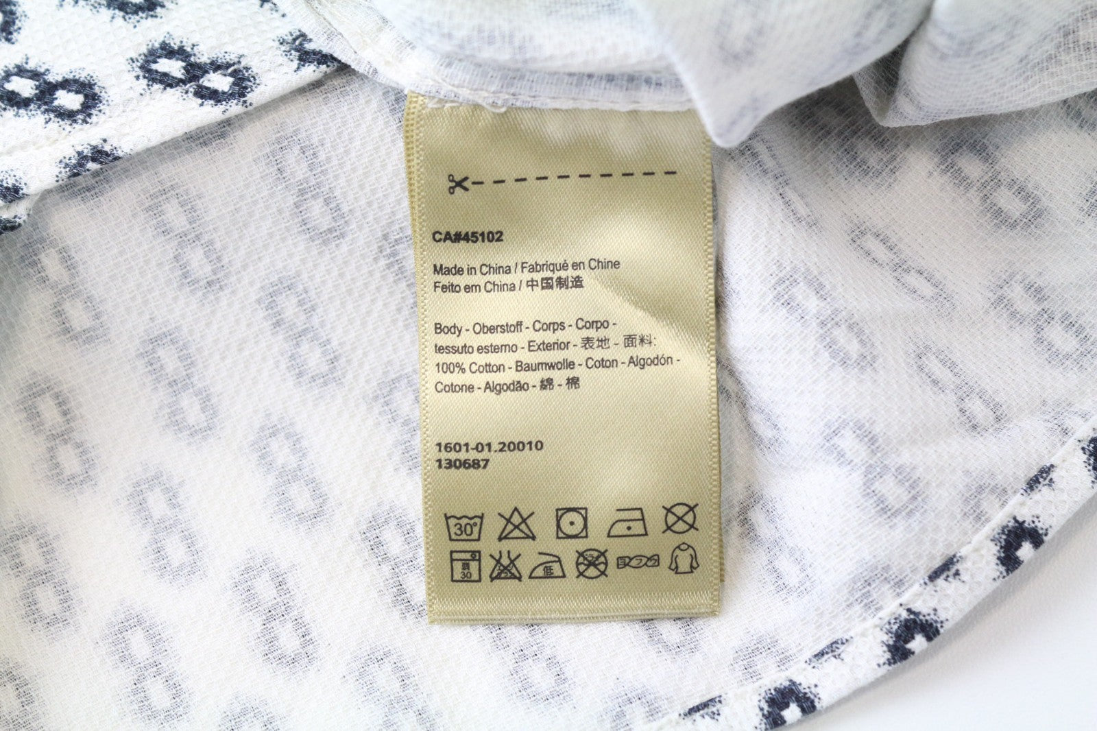 SCOTCH & SODA Ams Couture Men's Shirt M White Cotton Patterned Long Sleeve