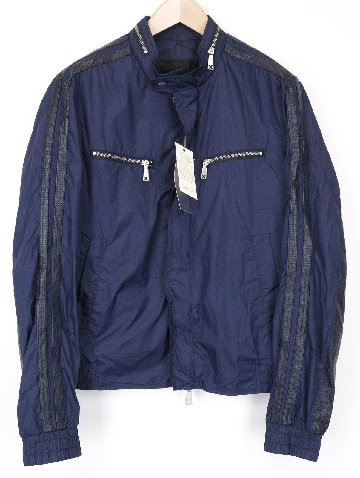 RICHMOND Men's Jacket 50 Navy Blue Zipped Single Breasted Lightweight Casual