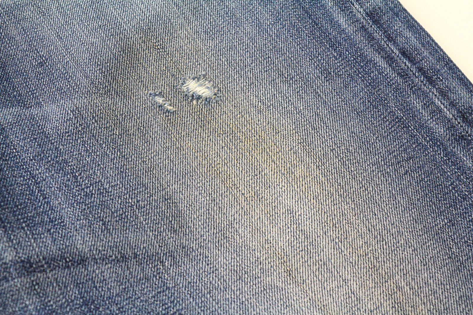 TAKESHY KUROSAWA Men's Jeans W34 Tapered Blue Cotton Washed Aged 5 Pockets