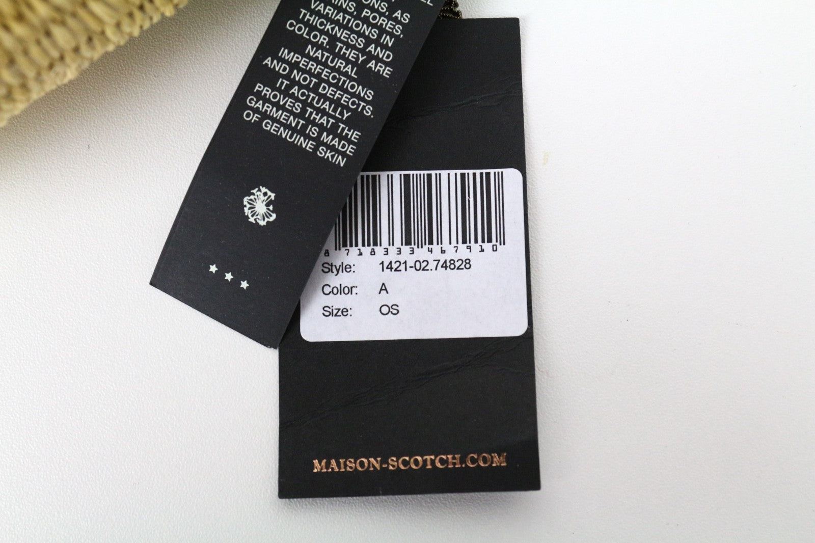 MAISON SCOTCH Women's Bag OS Brown Straw Braided Crossbody Leather Handle