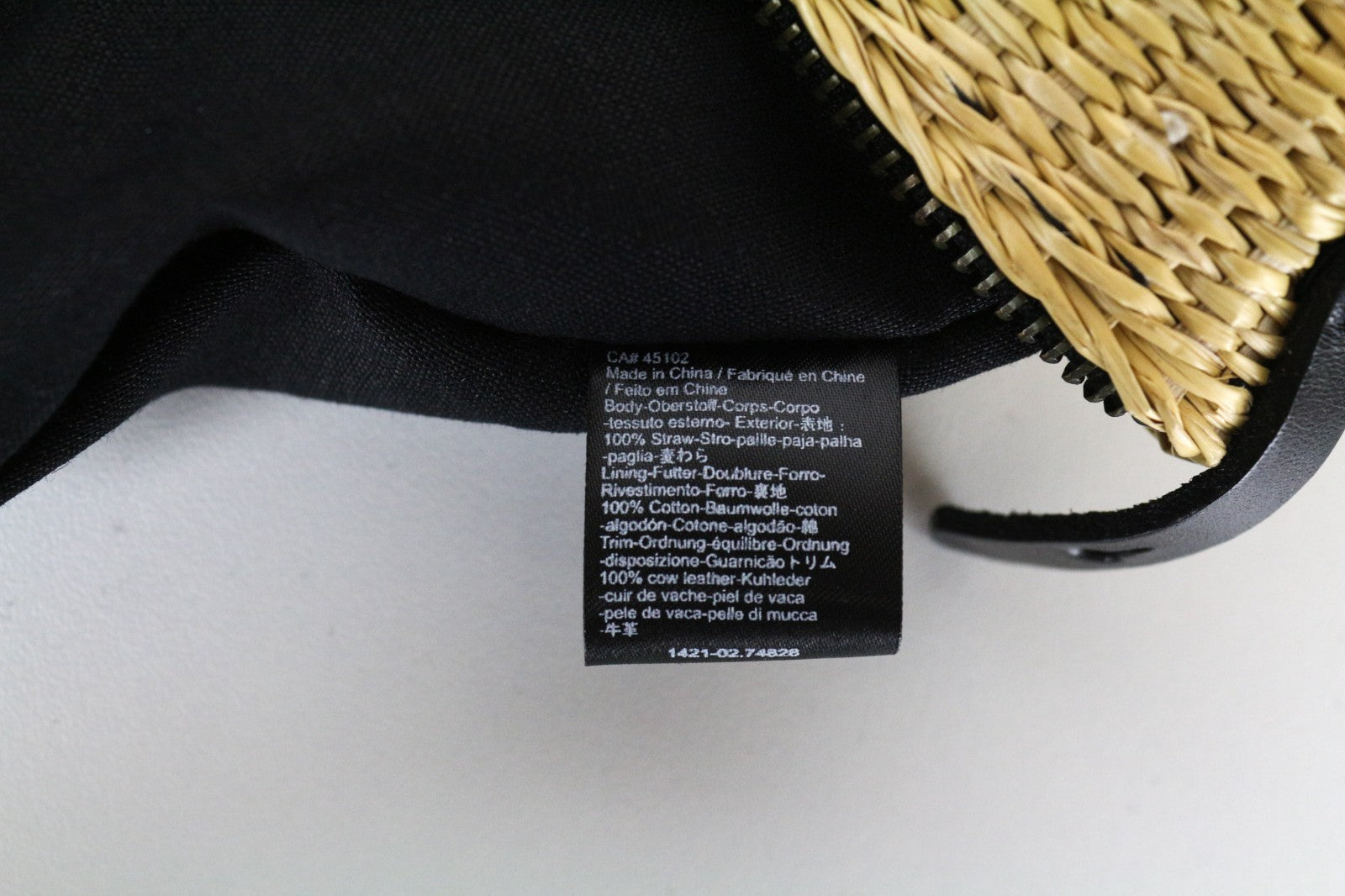 MAISON SCOTCH Women's Bag OS Brown Straw Braided Crossbody Leather Handle