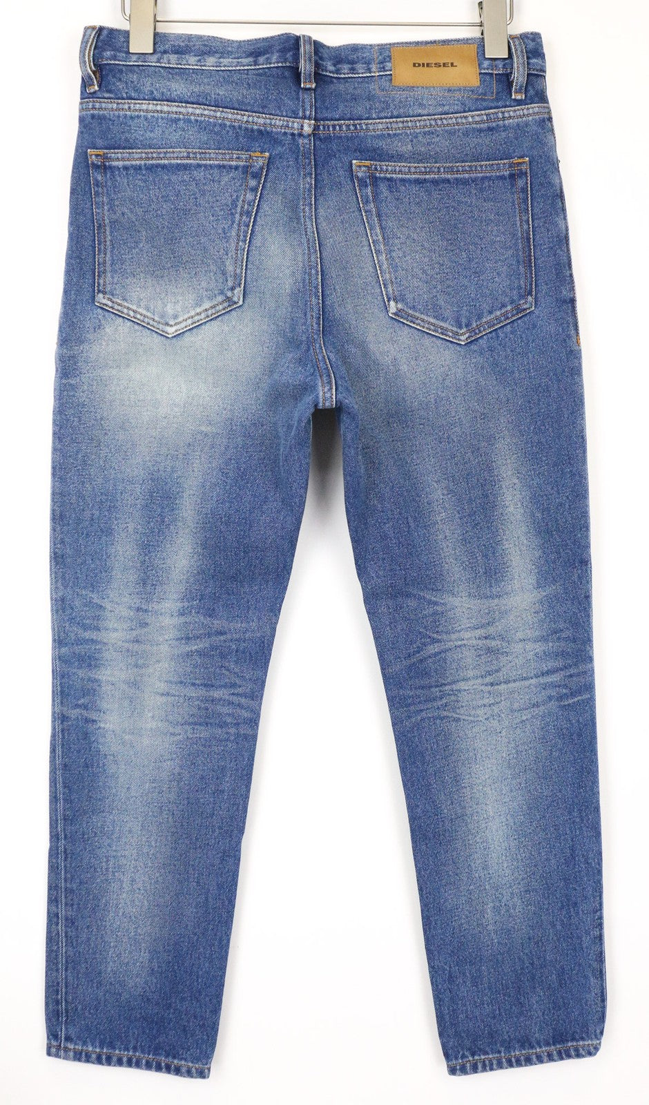 DIESEL D-Aygle 0076Y Men's Jeans W29/L30 Washed Cotton Blue Tapered Fit Pants