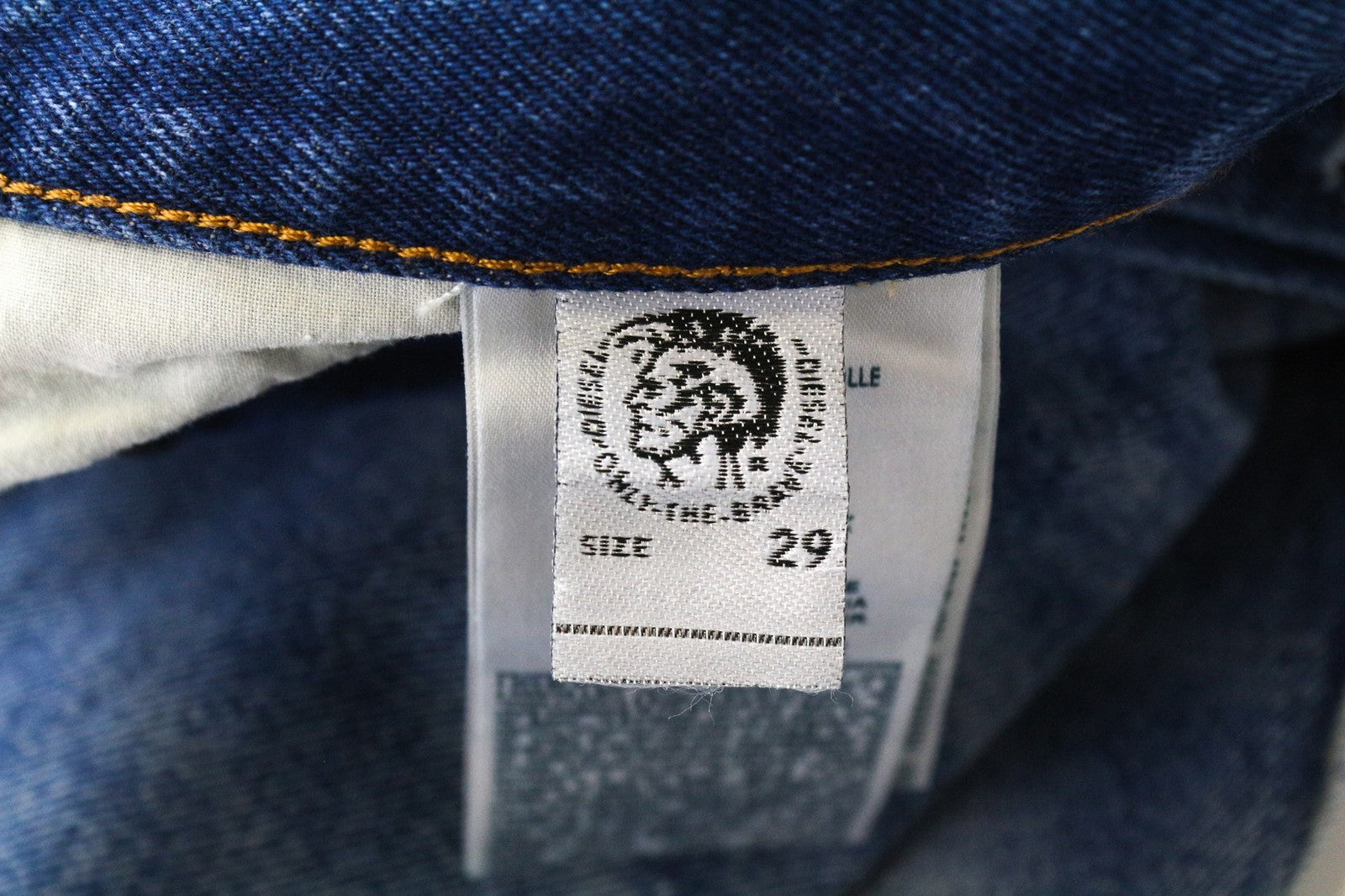 DIESEL D-Aygle 0076Y Men's Jeans W29/L30 Washed Cotton Blue Tapered Fit Pants