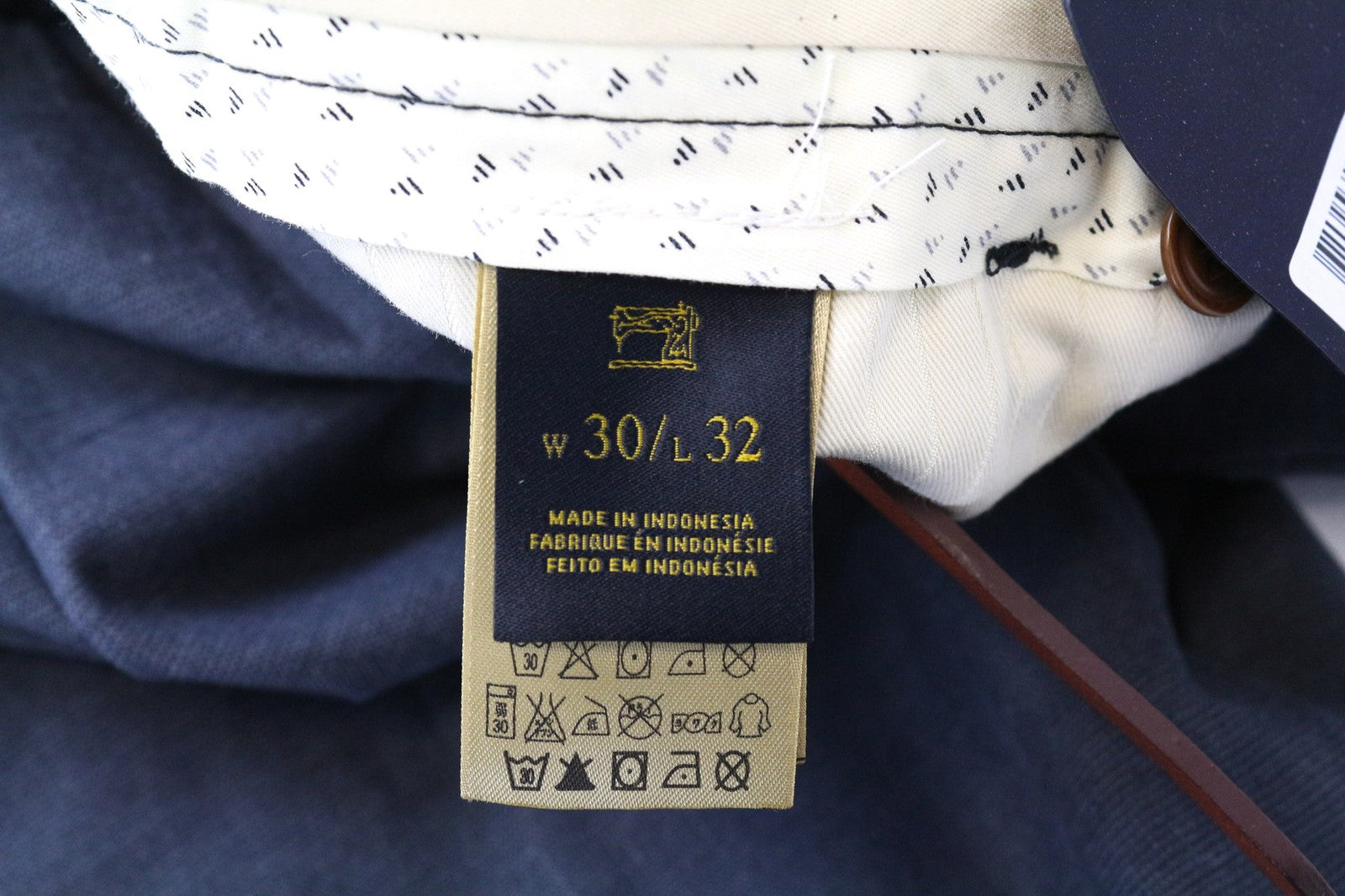 SCOTCH & SODA Stuart Men's Trousers W30/L32 Slim Pleated Bluish Grey Cotton