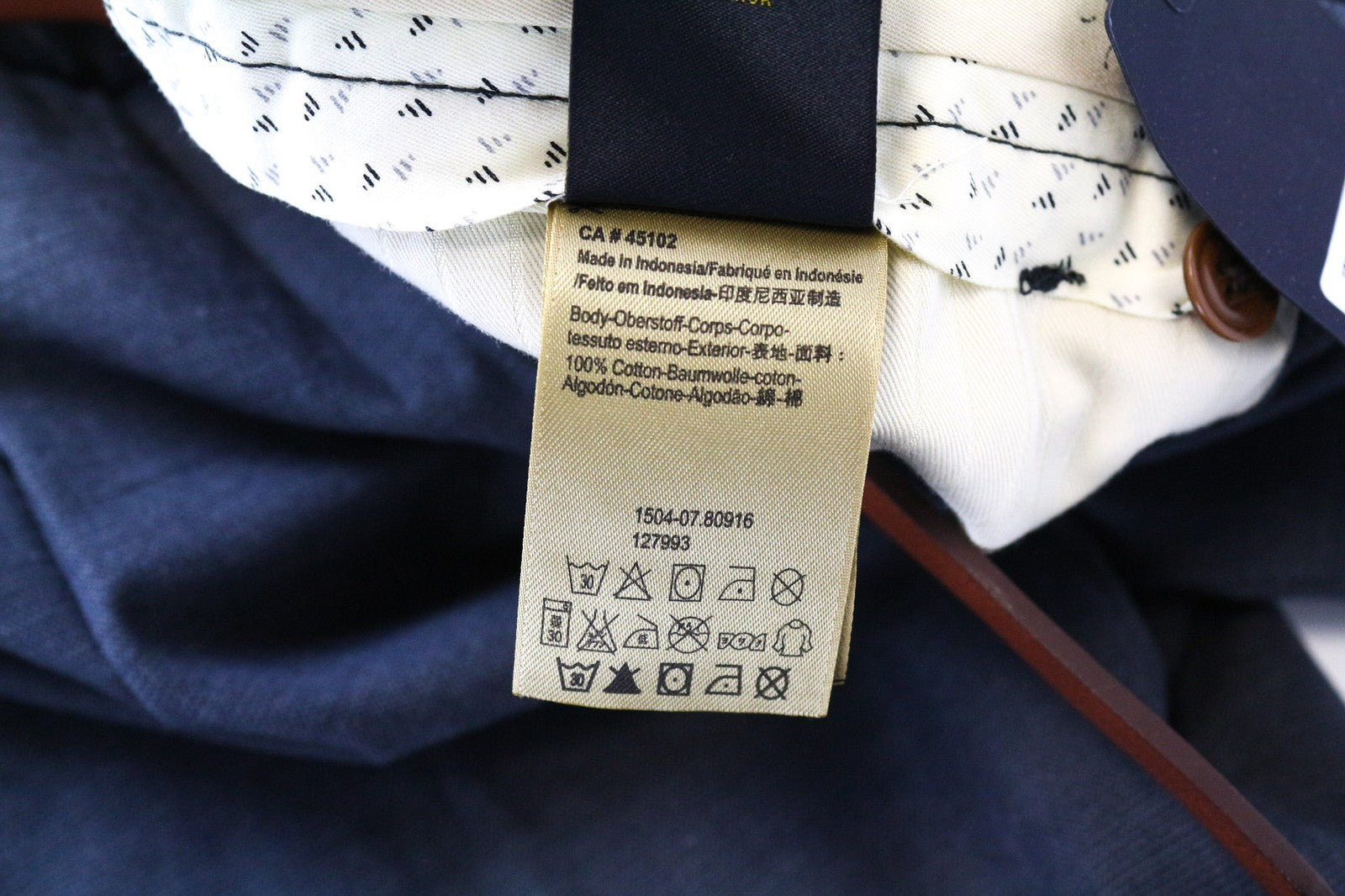 SCOTCH & SODA Stuart Men's Trousers W30/L32 Slim Pleated Bluish Grey Cotton