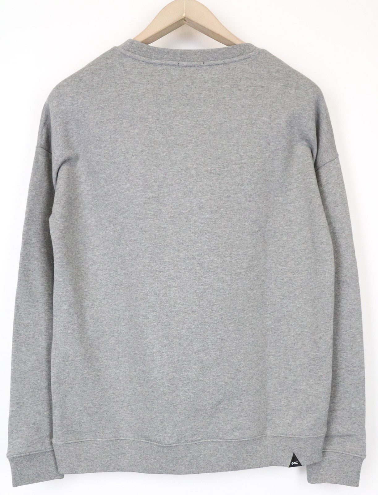 DENHAM Blue City Women Sweatshirt S Grey Cotton Logo Crewneck Long Sleeve