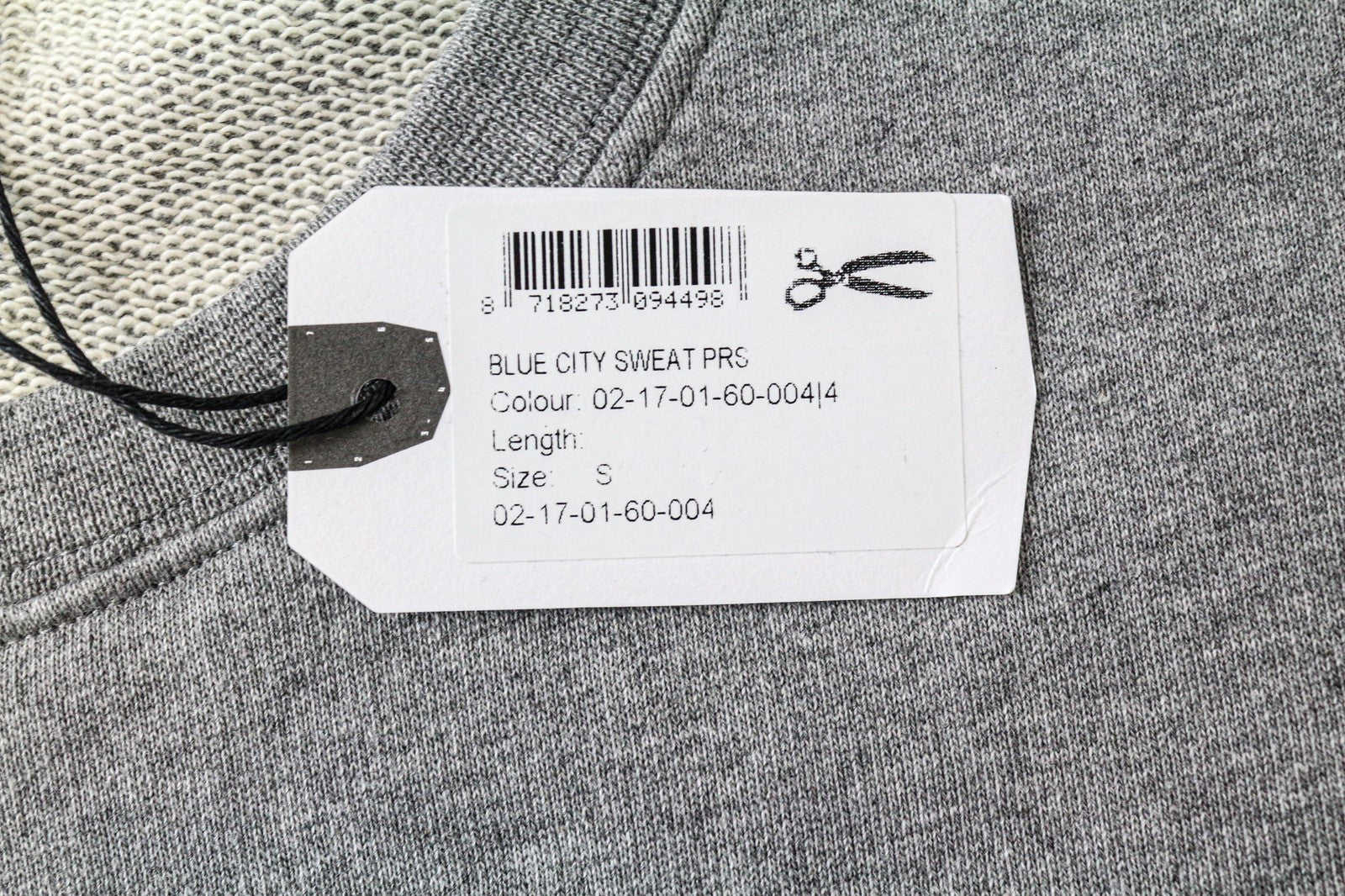 DENHAM Blue City Women Sweatshirt S Grey Cotton Logo Crewneck Long Sleeve