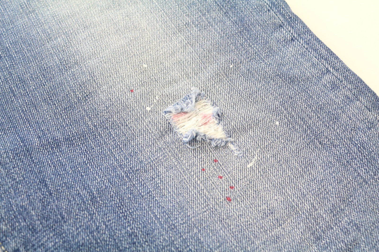 TAKESHY KUROSAWA Men Jeans W34 Slim Blue Cotton Painted Washed Fit Pants