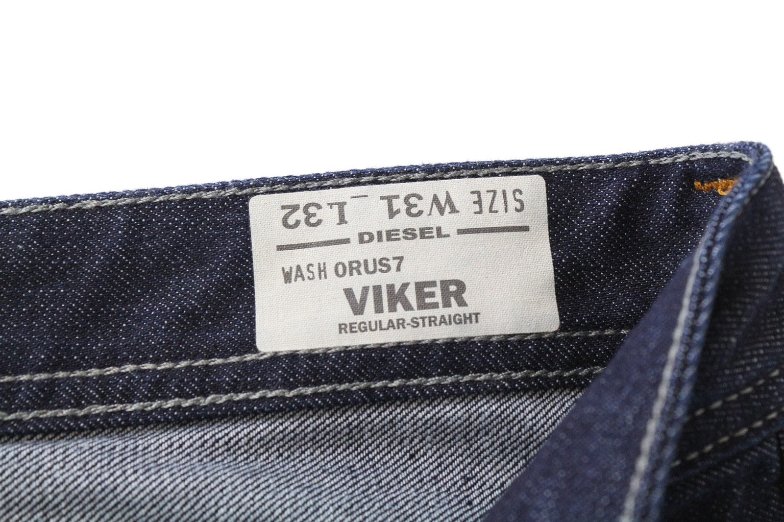 DIESEL Viker 0RUS7 Men's Jeans W31/L32 Regular Straight Dark Blue Cotton Fit