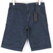 GAUDI Men's Shorts 44 Washed Blue 4-Pocket Pure Cotton Summer Casual Wear
