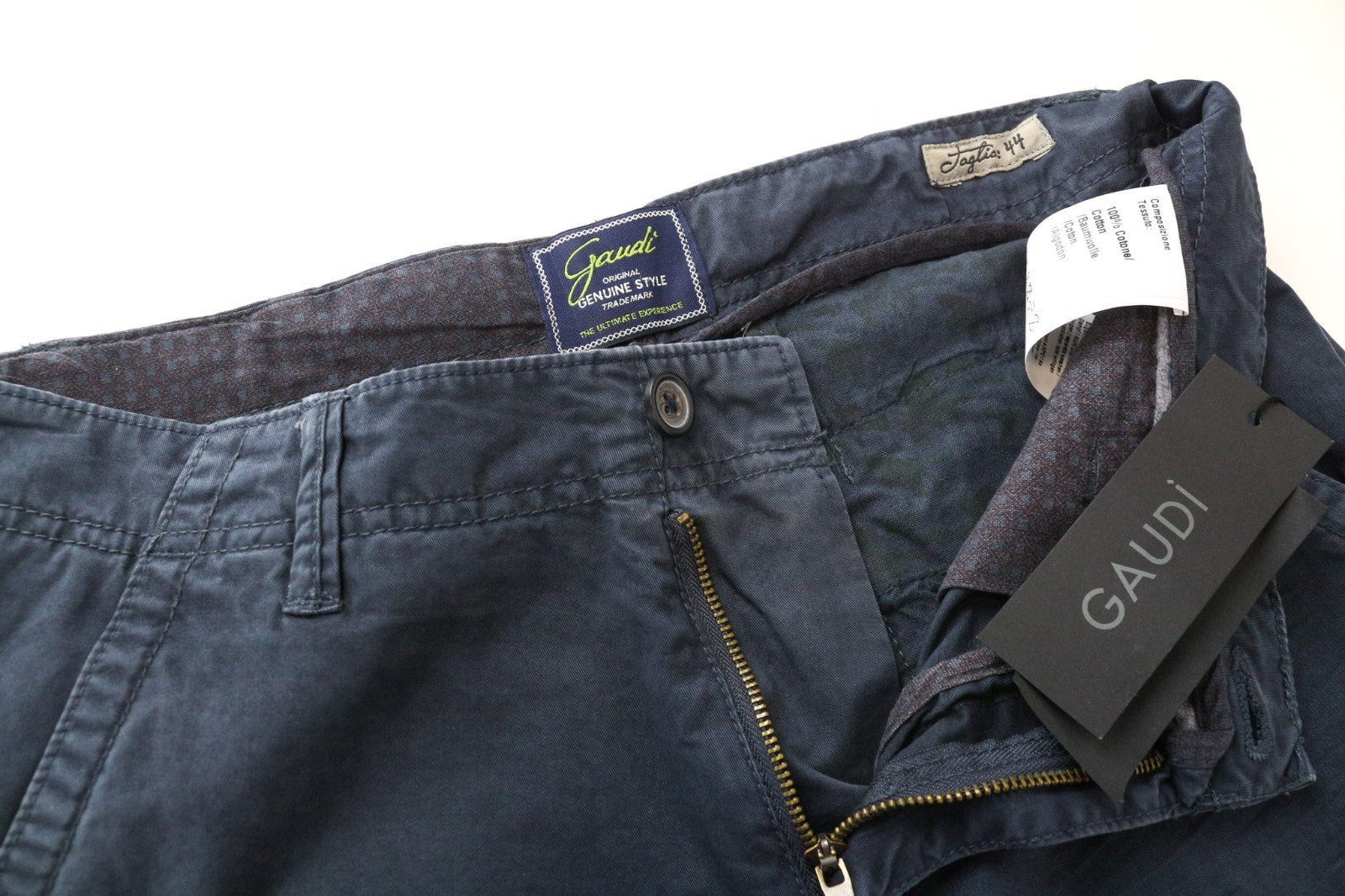 GAUDI Men's Shorts 44 Washed Blue 4-Pocket Pure Cotton Summer Casual Wear