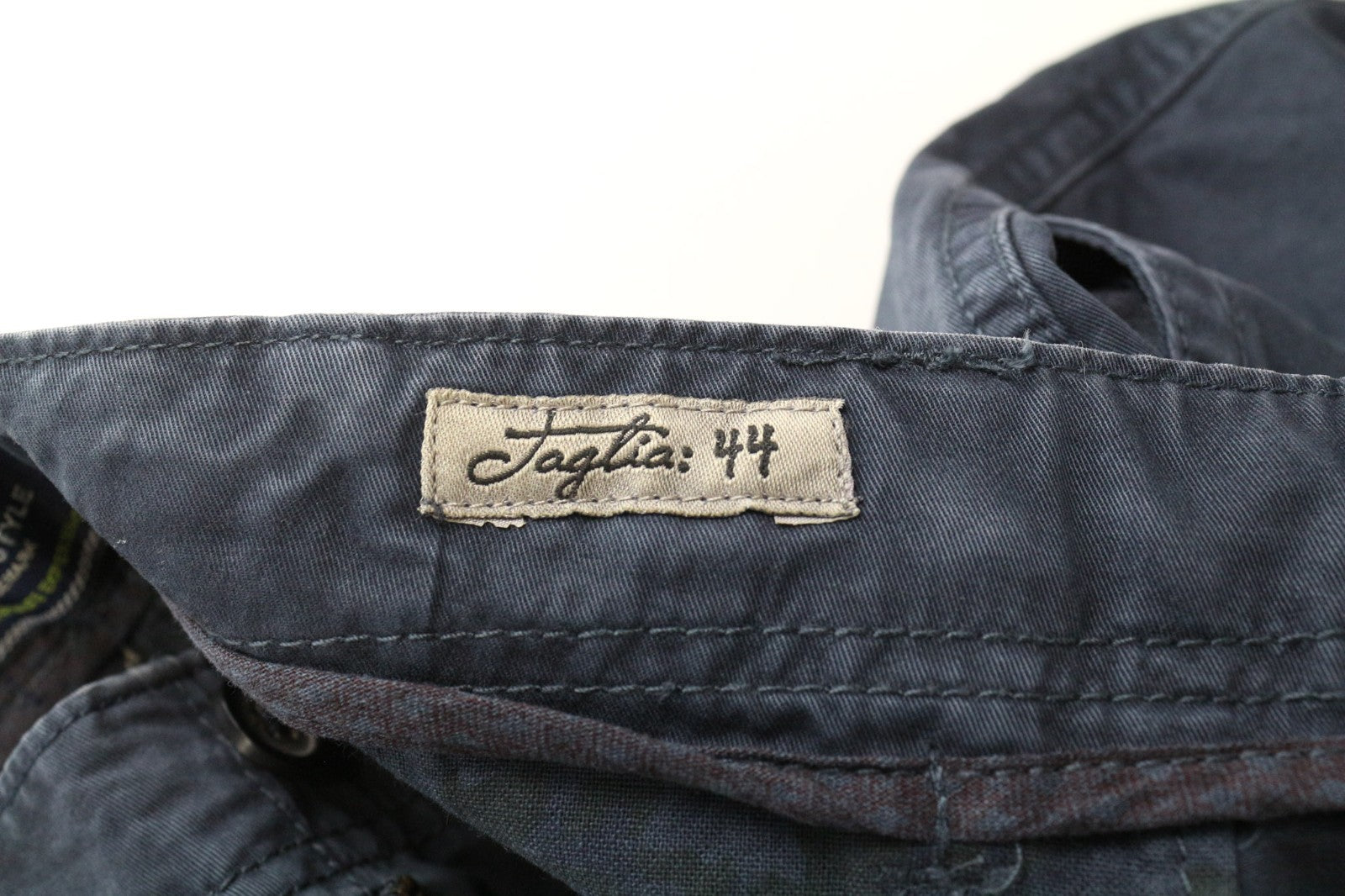 GAUDI Men's Shorts 44 Washed Blue 4-Pocket Pure Cotton Summer Casual Wear