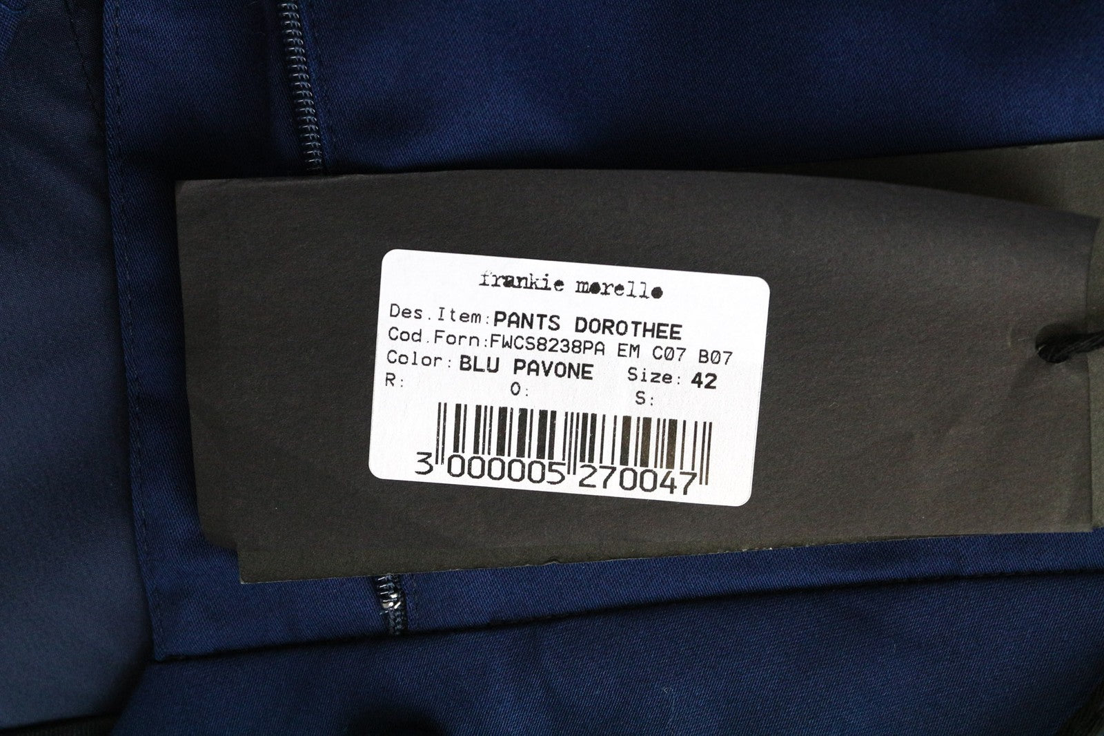 FRANKIE MORELLO Dorothee Women's Trousers UK10 Blue Cropped Flare Cotton