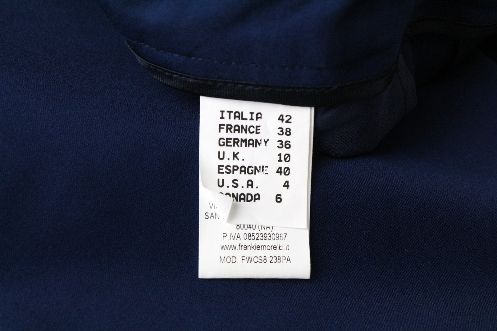 FRANKIE MORELLO Dorothee Women's Trousers UK10 Blue Cropped Flare Cotton