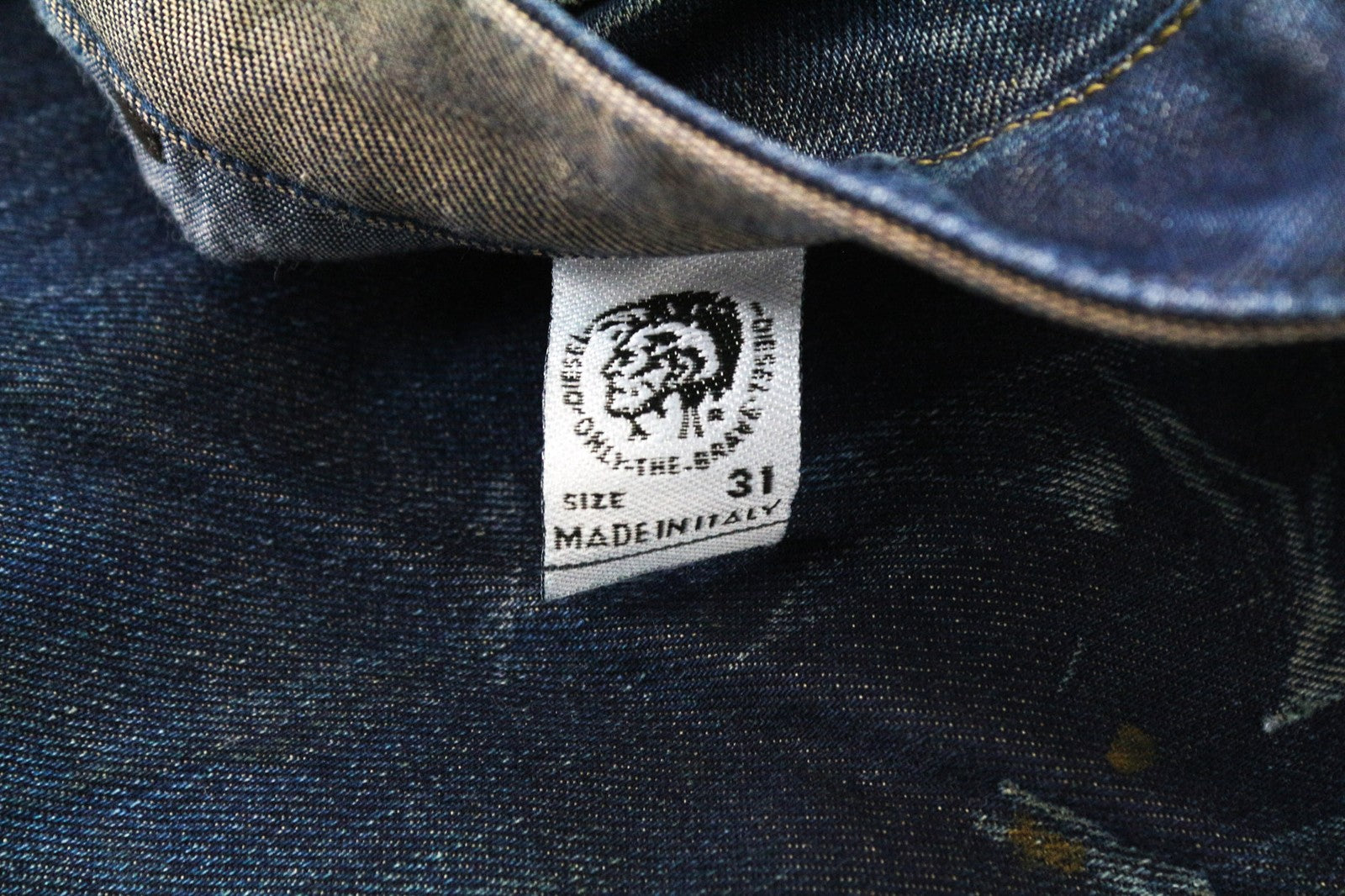 DIESEL Jifer 084SW Men's Jeans W31/L32 Blue Slim Tapered Stretch Painted Wash