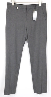 RICHMOND Men's Trousers 48 Grey Striped Pattern Stretch Pleated Classic Design