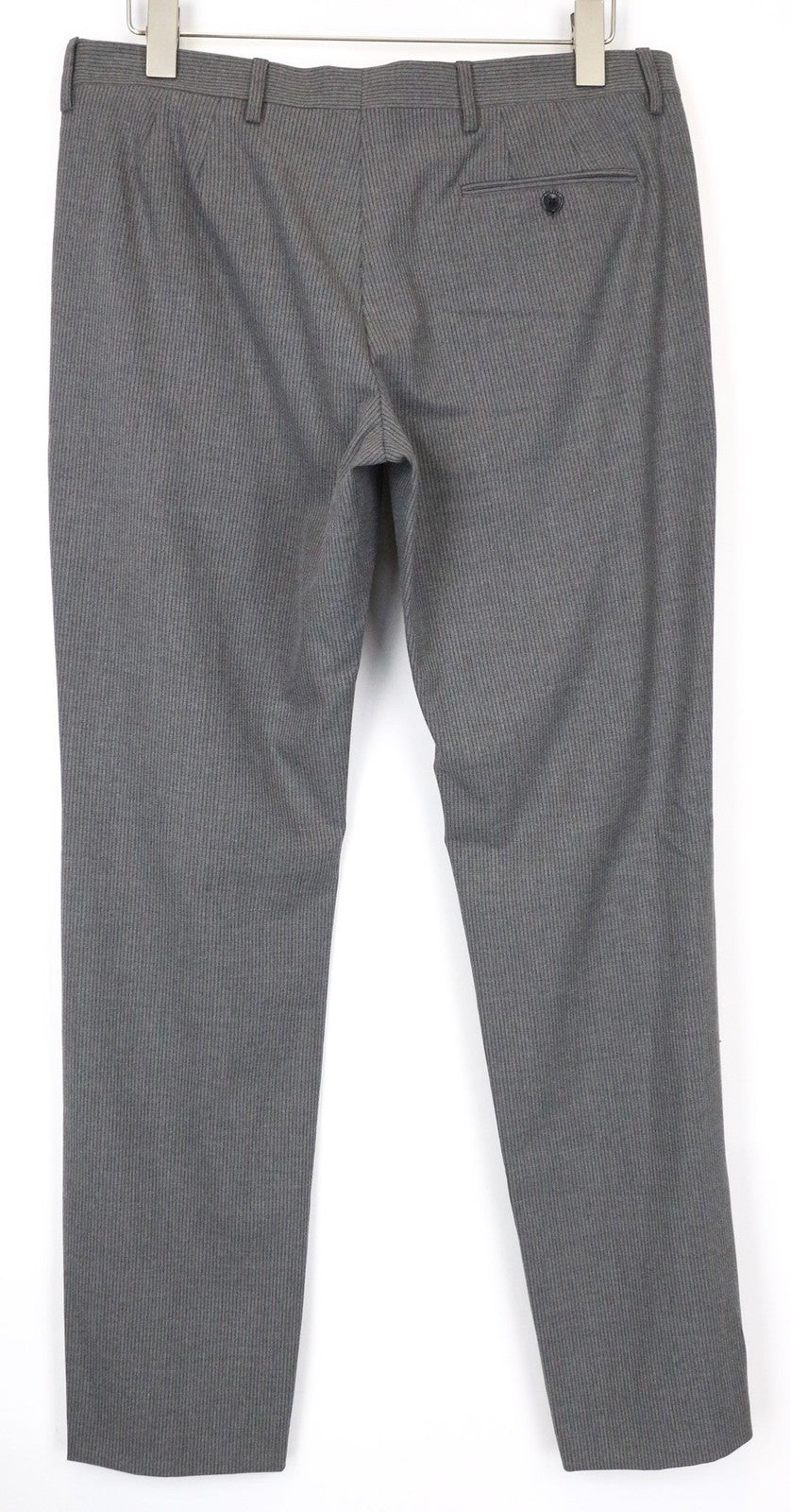 RICHMOND Men's Trousers 48 Grey Striped Pattern Stretch Pleated Classic Design