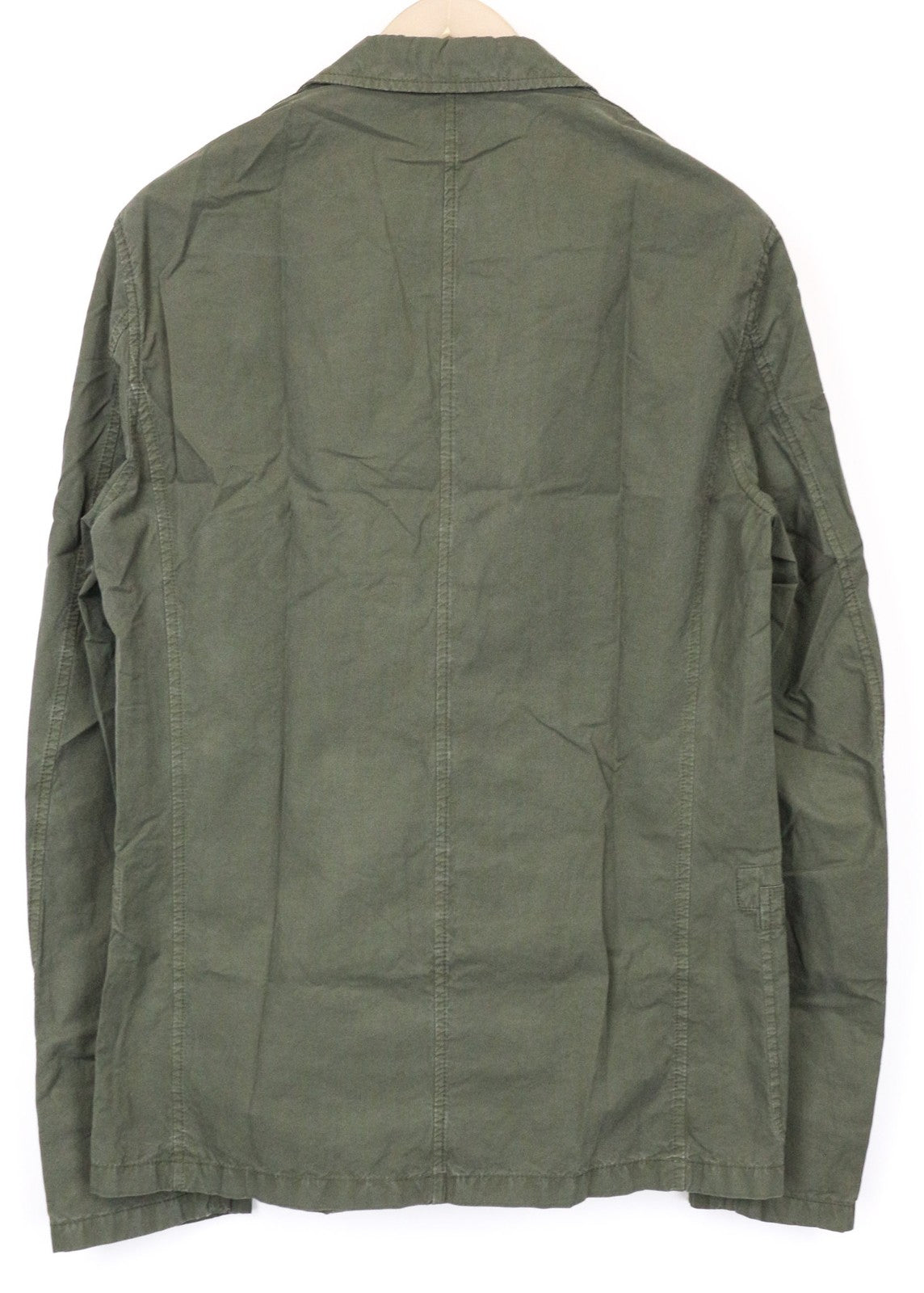 RICHMOND Men's Blazer IT48 Green Cotton Designer Unlined Two-Button Classic