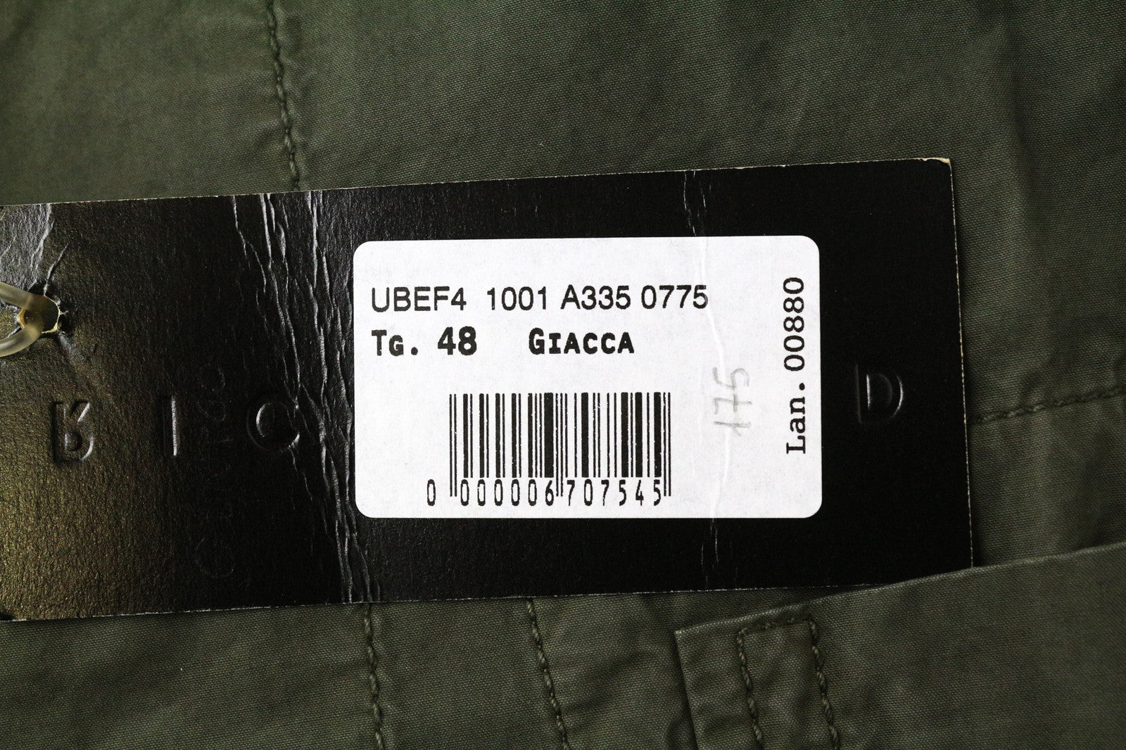 RICHMOND Men's Blazer IT48 Green Cotton Designer Unlined Two-Button Classic