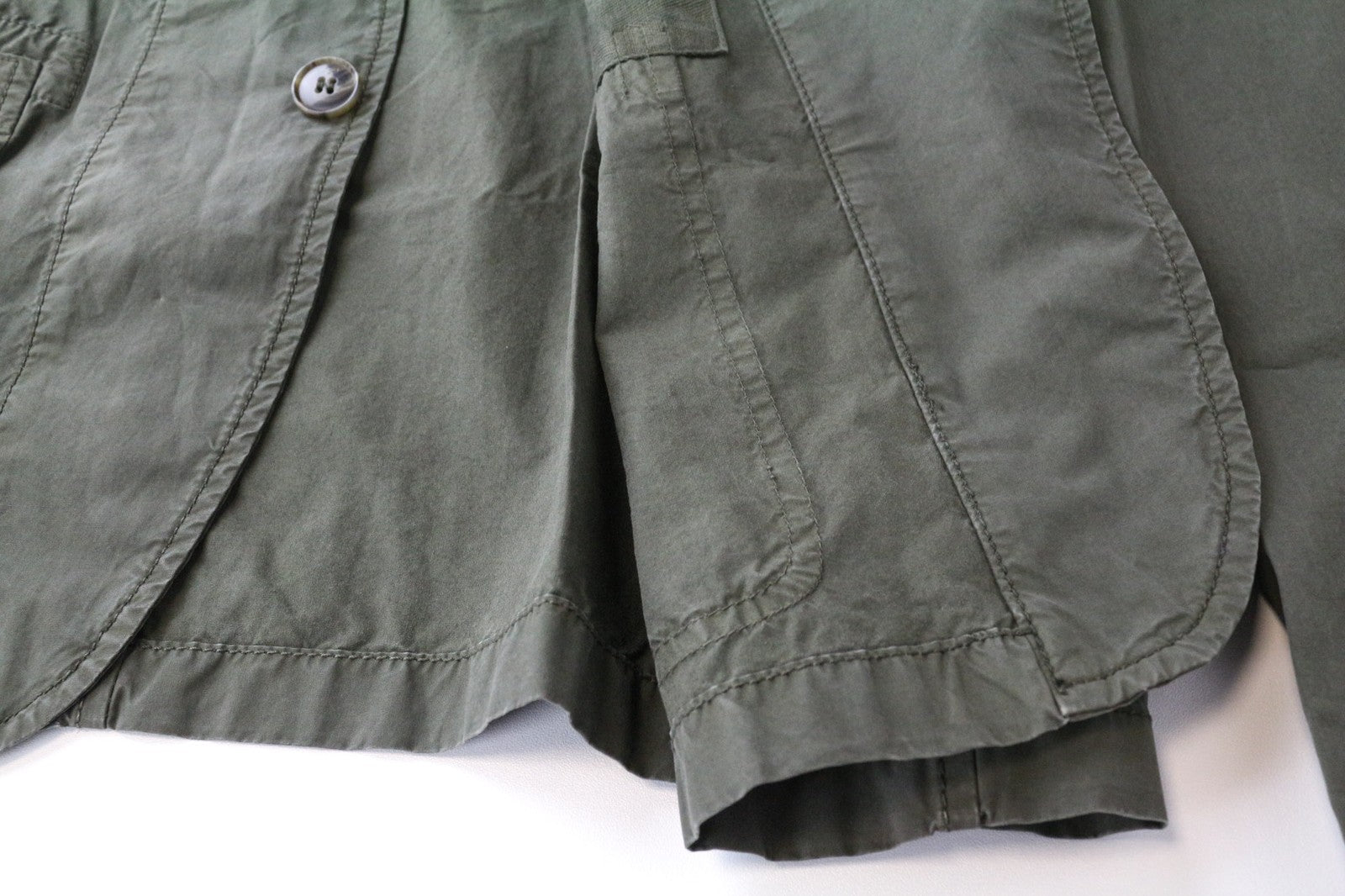 RICHMOND Men's Blazer IT48 Green Cotton Designer Unlined Two-Button Classic